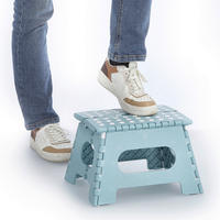 Zeller Klapphocker eisblau B/H/L: ca. 28x22x35 cm Klapphocker - eisblau (35,00/28,00/22,00cm) - Zeller