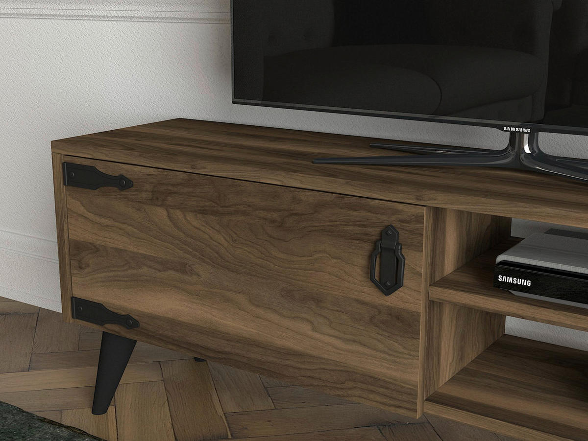 Wohnwand Anthes walnuss Nachbildung B/H/T: ca. 180x41x30 cm Anthes - walnuss (180,00/41,00/30,00cm) - moebel17