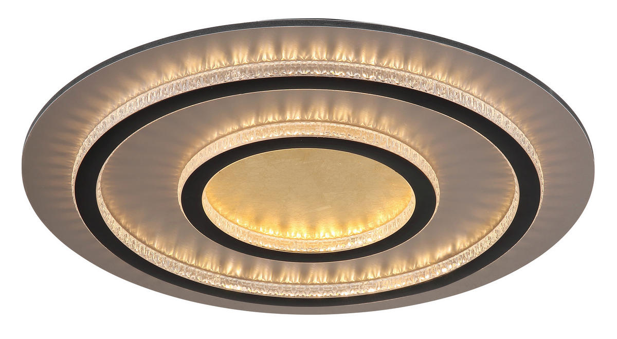 GLOBO LED-Deckenleuchte gold klar mattschwarz Kunststoff Metall H/D: ca. 6x55 cm 1 Brennstellen JAYDEN - gold/klar (55,00/6,00cm) - GLOBO