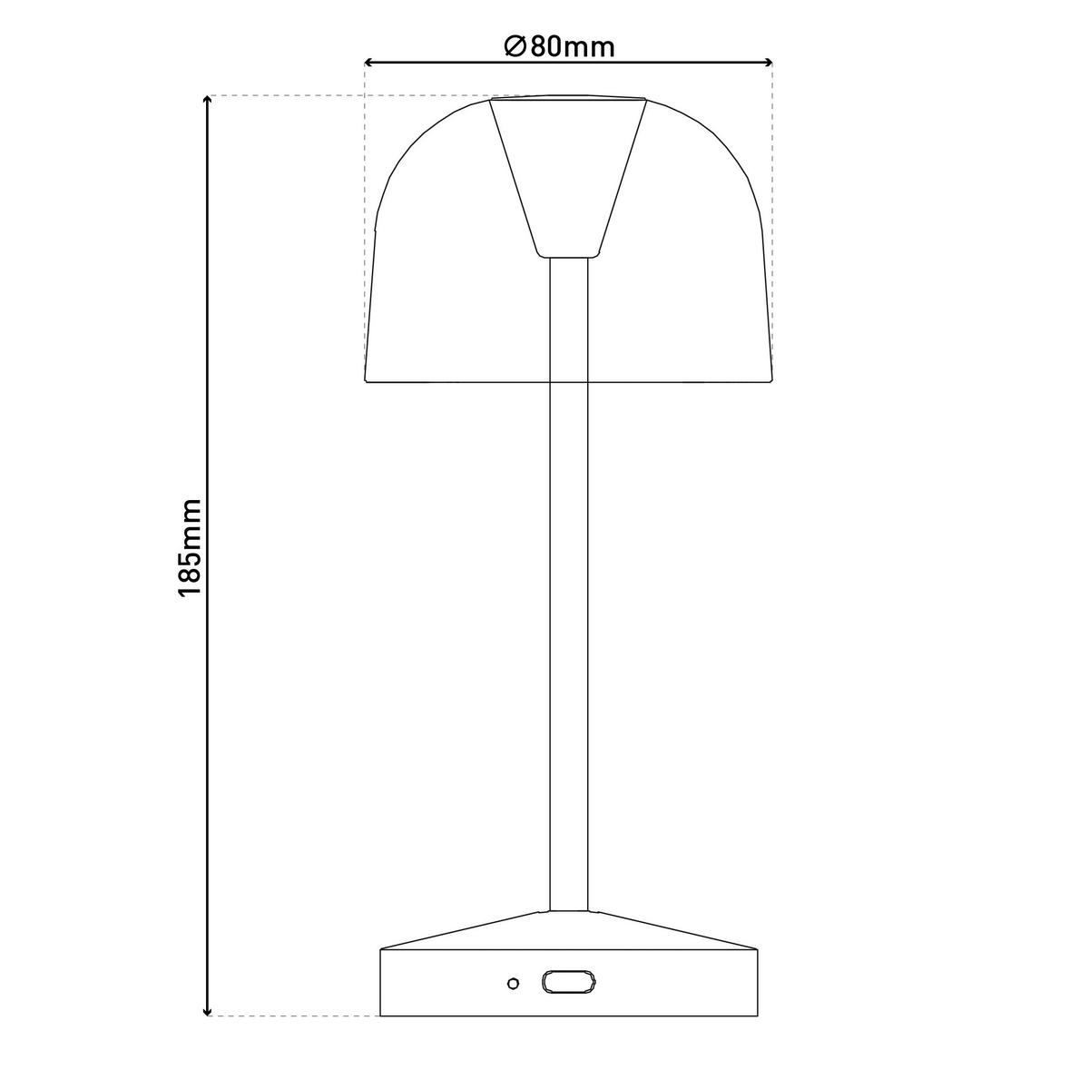 LED-Außentischleuchte weiß B/H/T/D: ca. 8x18,5x8x8 cm GOMBA - weiß (8,00/18,50/8,00cm) - Näve Leuchten