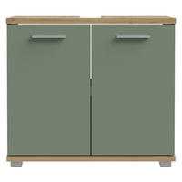 Waschbeckenunterschrank  Eiche Artisan Nachbildung salbei B/H/T: ca. 70x62x29 cm Champ_Waschbeckenunterschrank - Eiche/salbei (70,00/62,00/29,00cm)