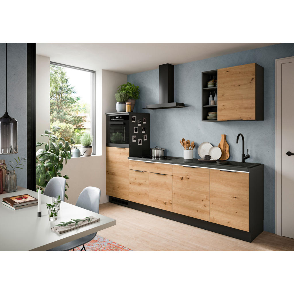 Thumbnail - xonox.home Küchenblock Charly Eiche Artisan Nachbildung B/H/T: ca. 260x222x60 cm