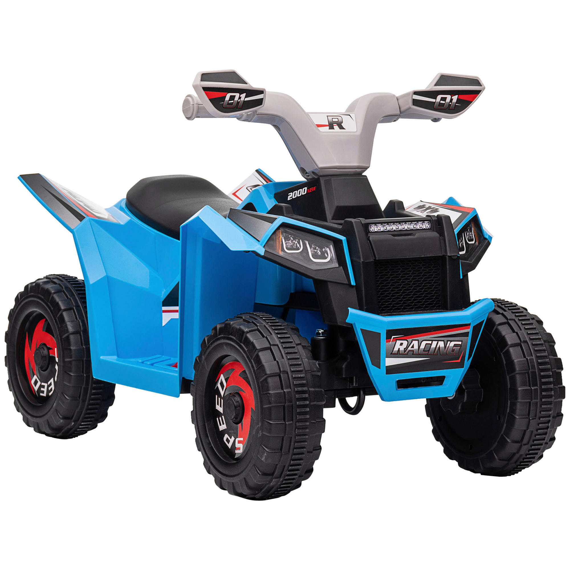 HOMCOM Elektroauto für Kinder blau B/H/L: ca. 41,5x48,5x70 cm