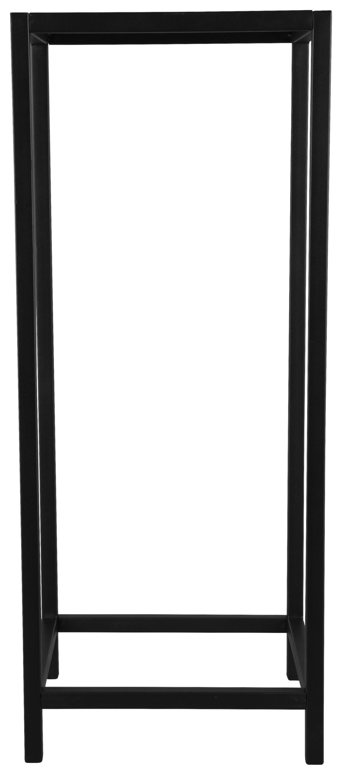 Beistelltisch Vera schwarz lackiert Metall B/H/T: ca. 25x60x25 cm Vera - schwarz (25,00/60,00/25,00cm)
