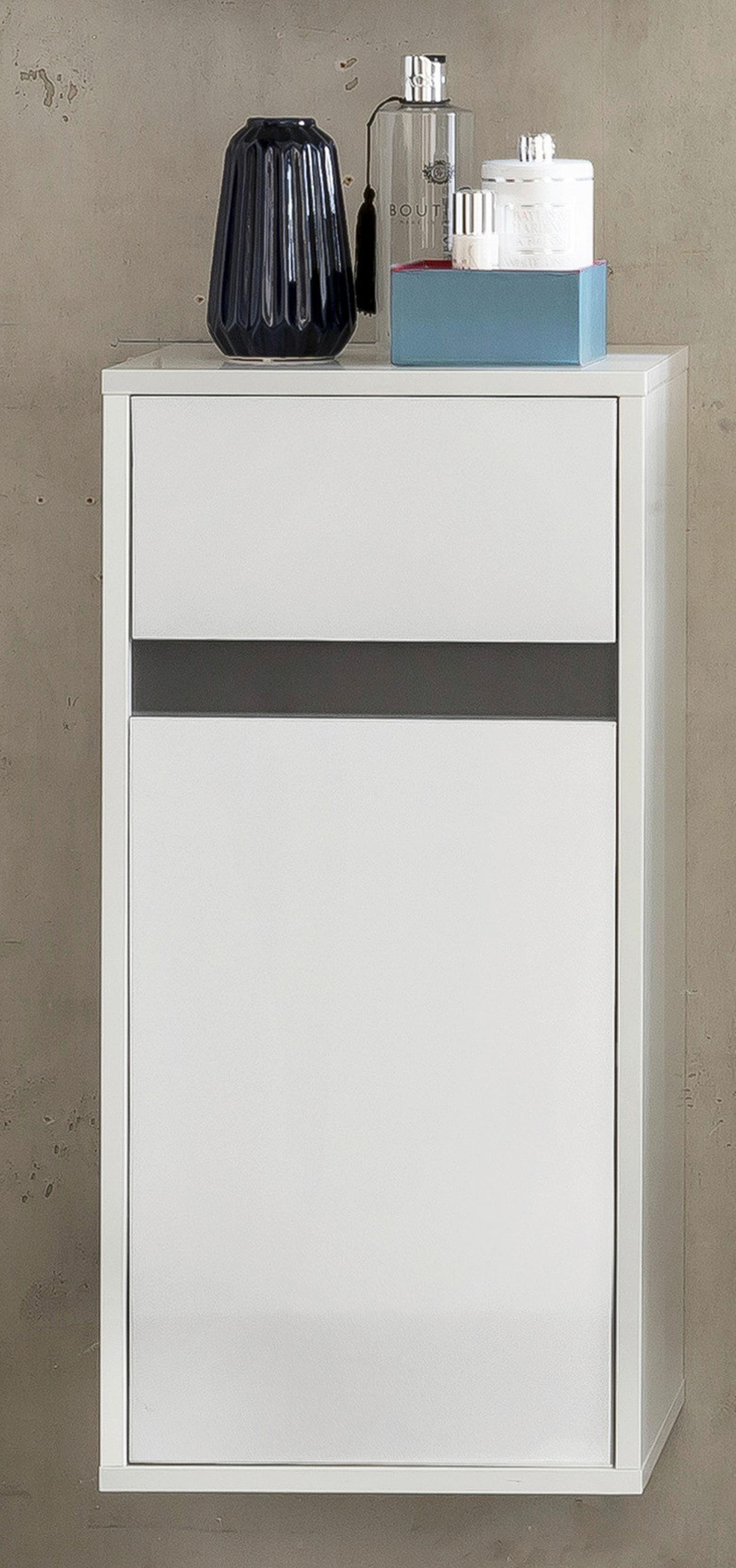 Stauraumelement Sol weiß weiß Hochglanz B/H/T: ca. 35x73x31 cm Sol - weiß (35,00/73,00/31,00cm) - Trendteam