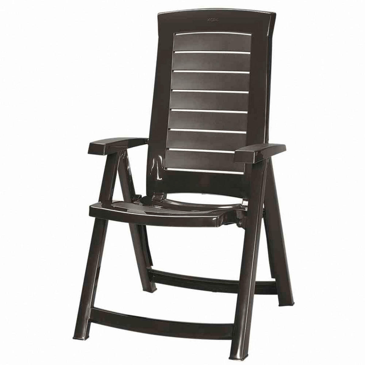 JARDIN,MADISON Klappsessel Set + Auflagen Aruba Graphit Kunststoff B/H/L: ca. 72x110x61 cm Aruba - Graphit (61,00/72,00/110,00cm) - JARDIN,MADISON