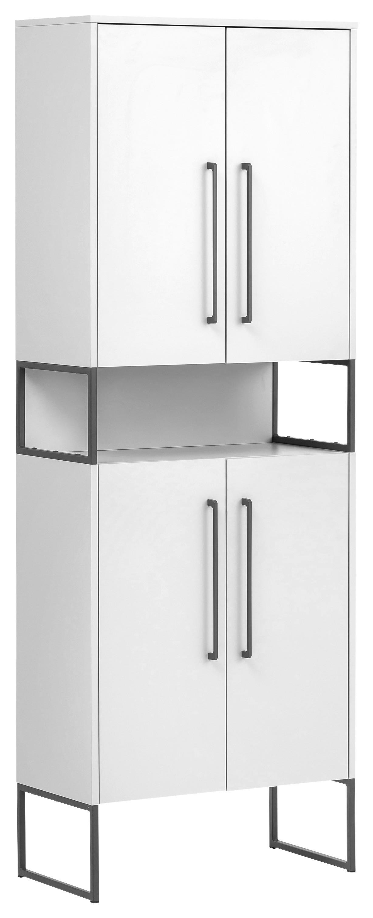 Hochschrank Limone weiß B/H/T: ca. 65,2x183,4x33,1 cm Limone - weiß (65,20/183,40/33,10cm) - Möbelpartner
