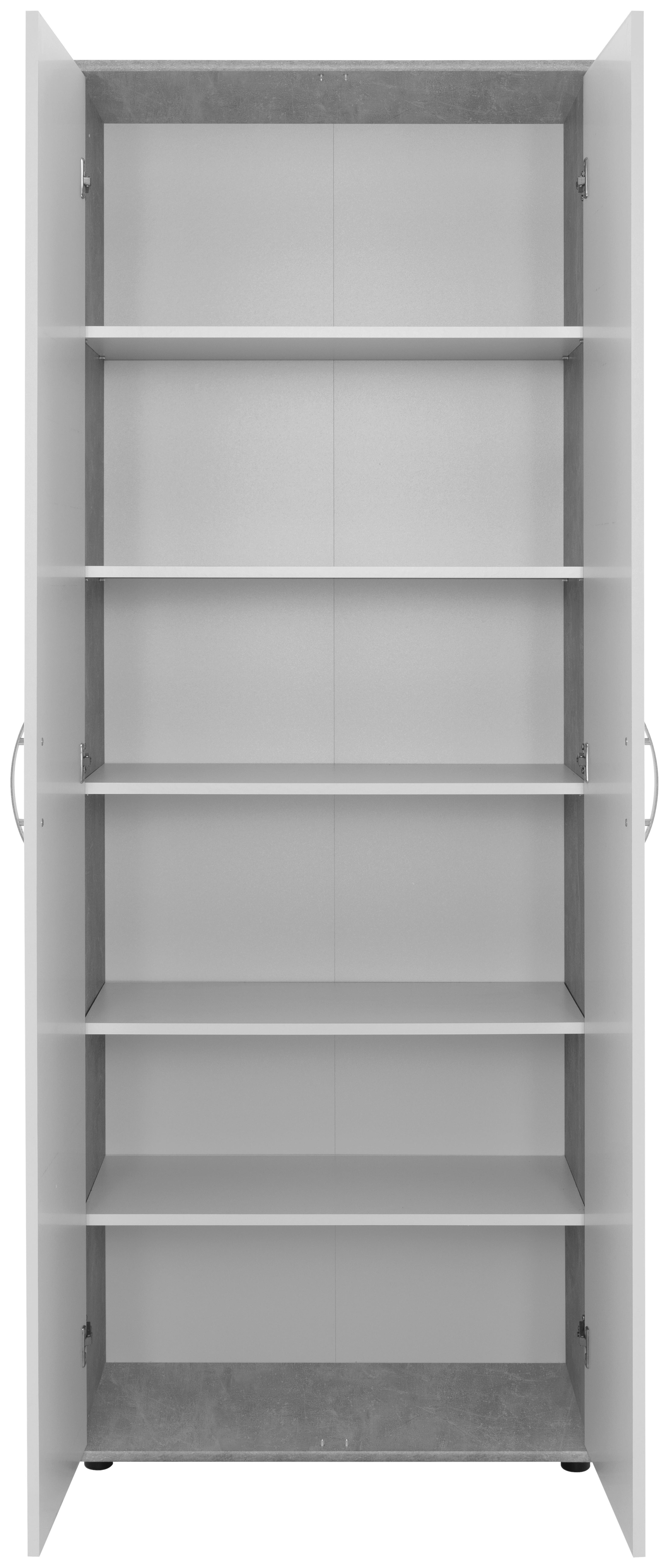 Mehrzweckschrank Andy 3 Beton Optik weiß B/H/T: ca. 70x187x34 cm Andy 3 - Beton/weiß (70,00/187,00/34,00cm)