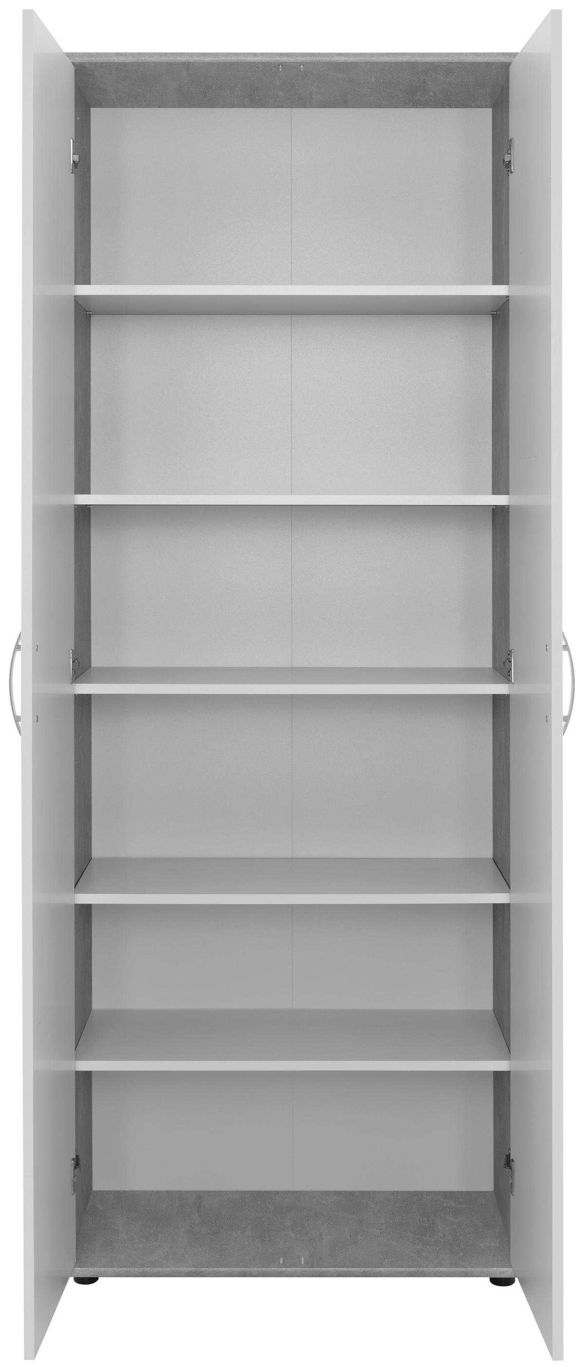 Mehrzweckschrank Andy 3 Beton Optik weiß B/H/T: ca. 70x187x34 cm ▷ online  bei POCO kaufen