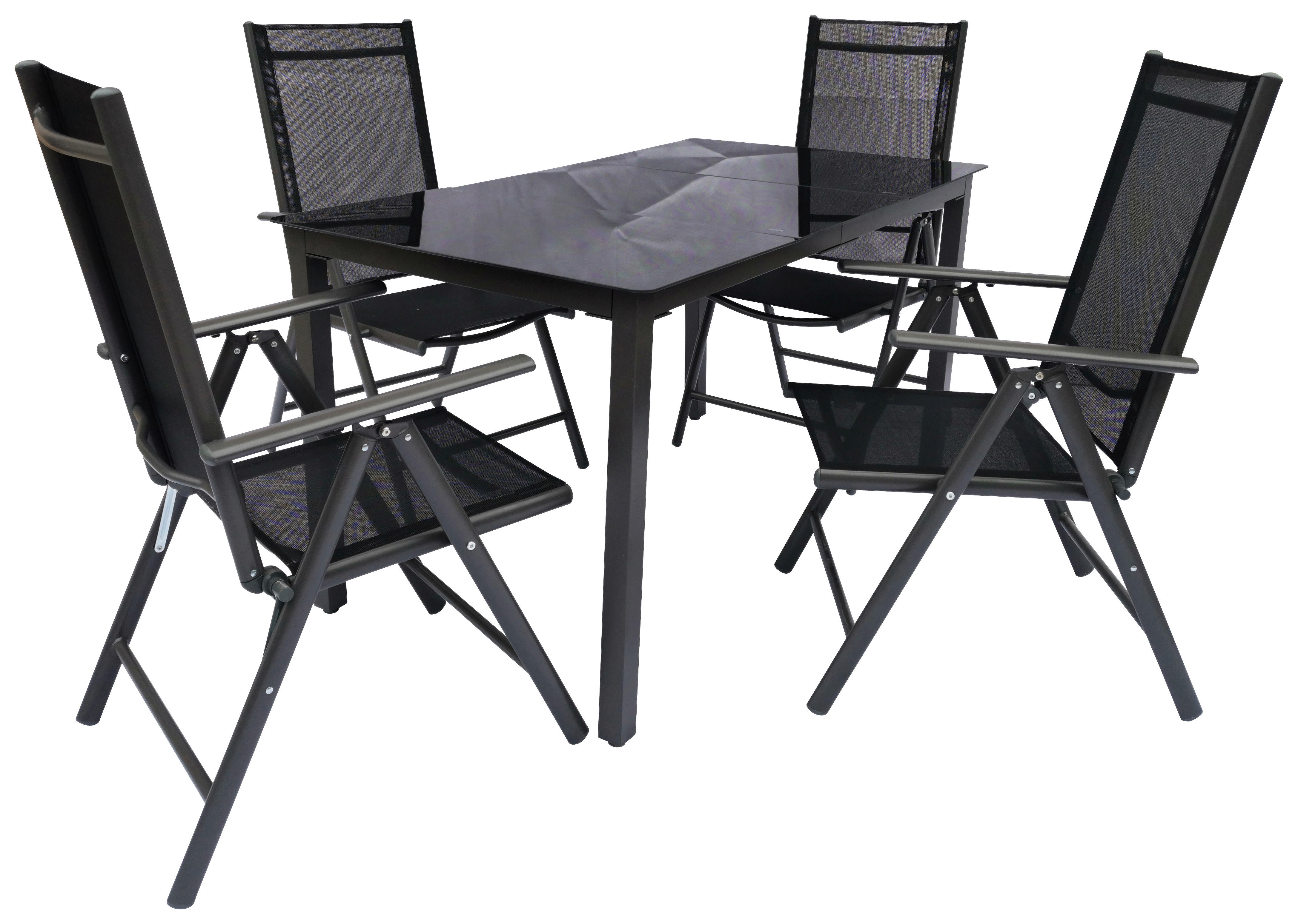 VCM Gartensitzgruppe Sonlas schwarz Glas Sonlas - schwarz - VCM