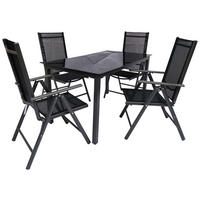 VCM Gartensitzgruppe Sonlas schwarz Glas Sonlas - schwarz - VCM