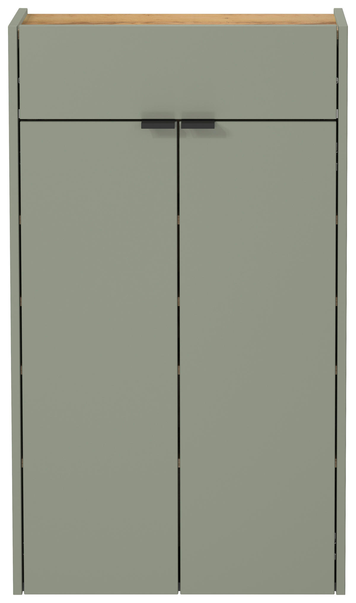 Mehrzweckschrank 1397-629 grün Eiche Navarra Nachbildung B/H/T: ca. 56x97x22 cm 1397-629 - Eiche/grün (56,00/97,00/22,00cm) - Germania