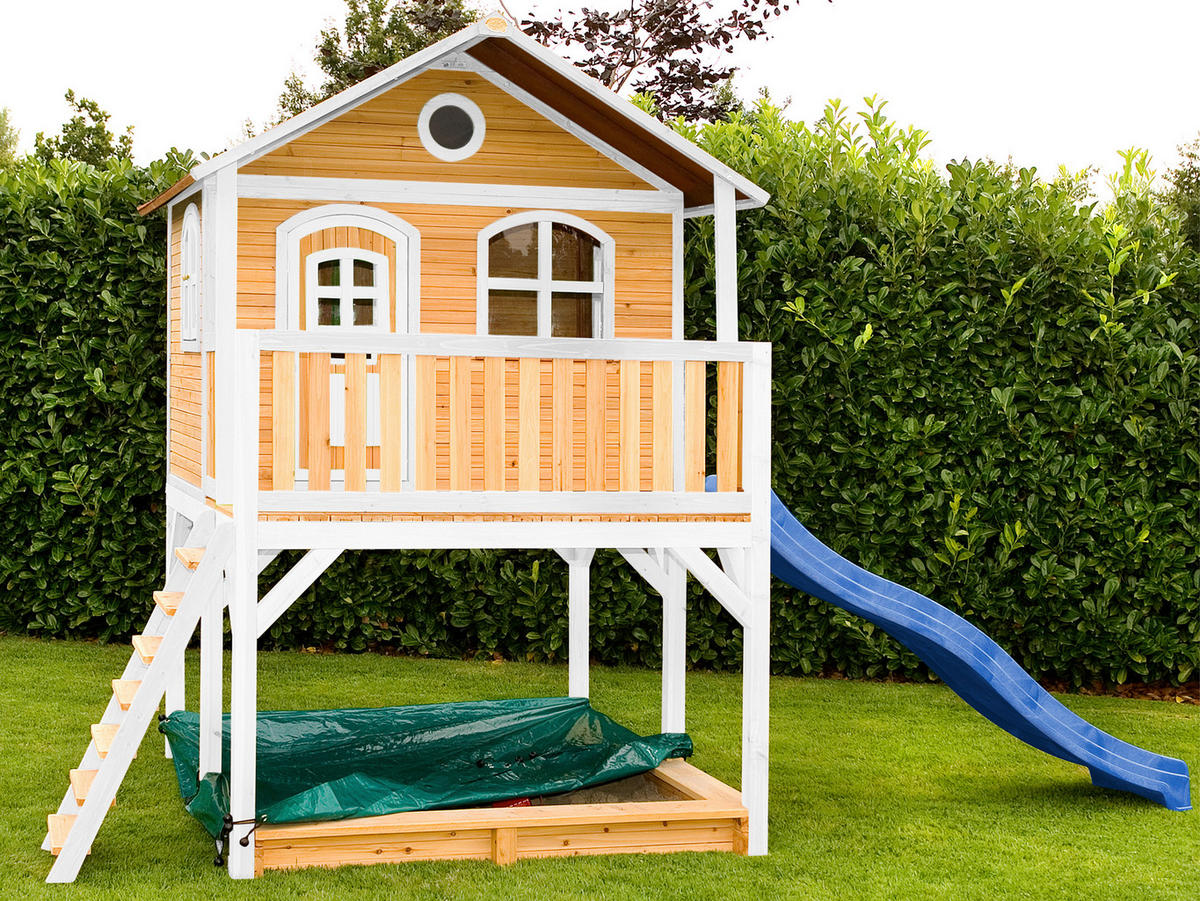 AXI Spielhaus Marc braun B/H/L: ca. 432x293x212 cm Marc - braun/blau (212,00/432,00/293,00cm) - AXI