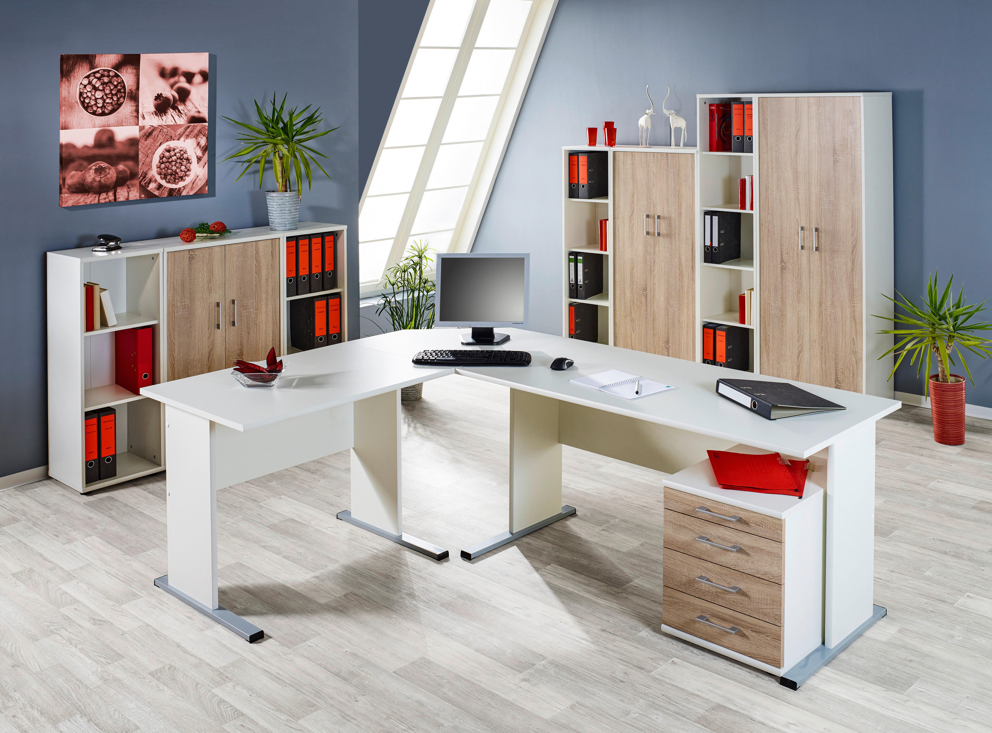Regal Serie 200 perlweiß B/H/T: ca. 65,1x110,9x34,5 cm Serie 200 - perlweiß (65,10/110,90/34,50cm) - Möbelpartner