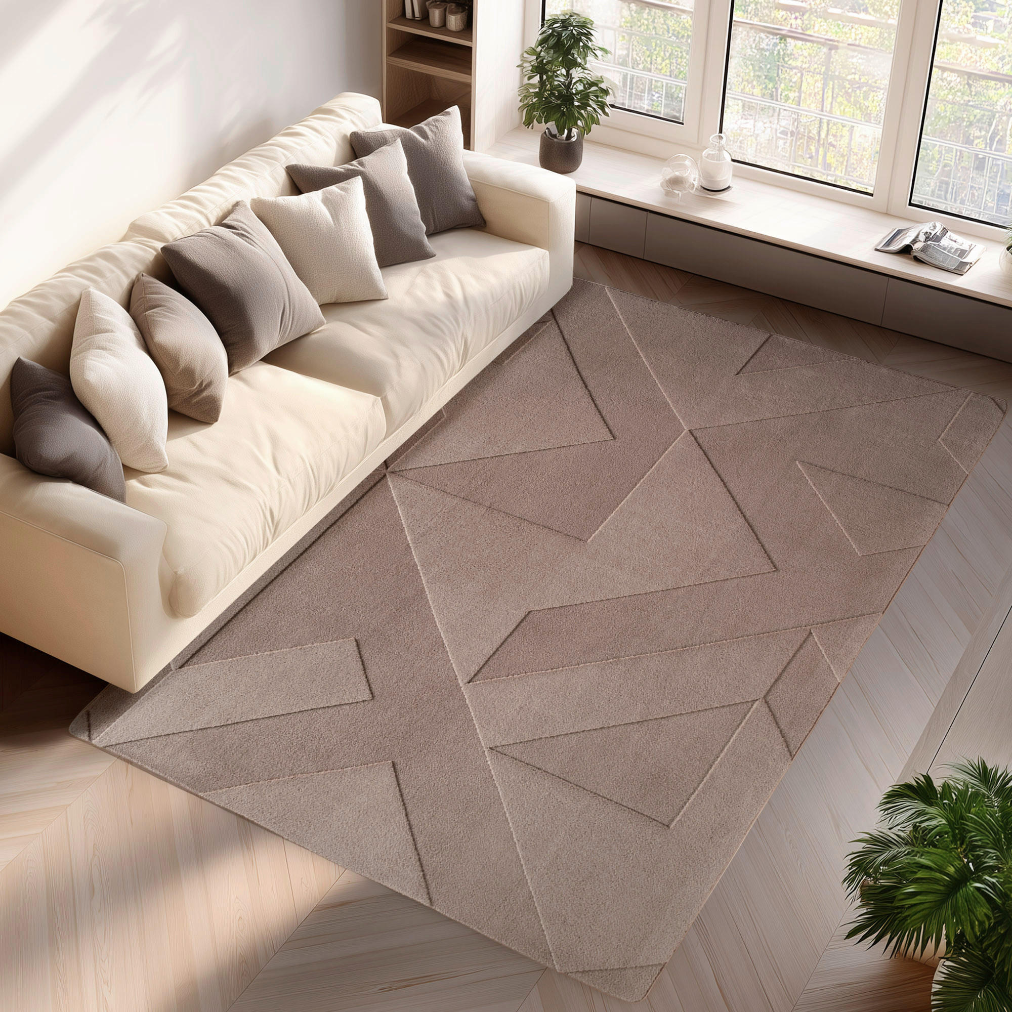 Ayyildiz Teppich POMPEI beige B/L: ca. 140x200 cm POMPEI - beige (140,00/200,00cm) - Ayyildiz