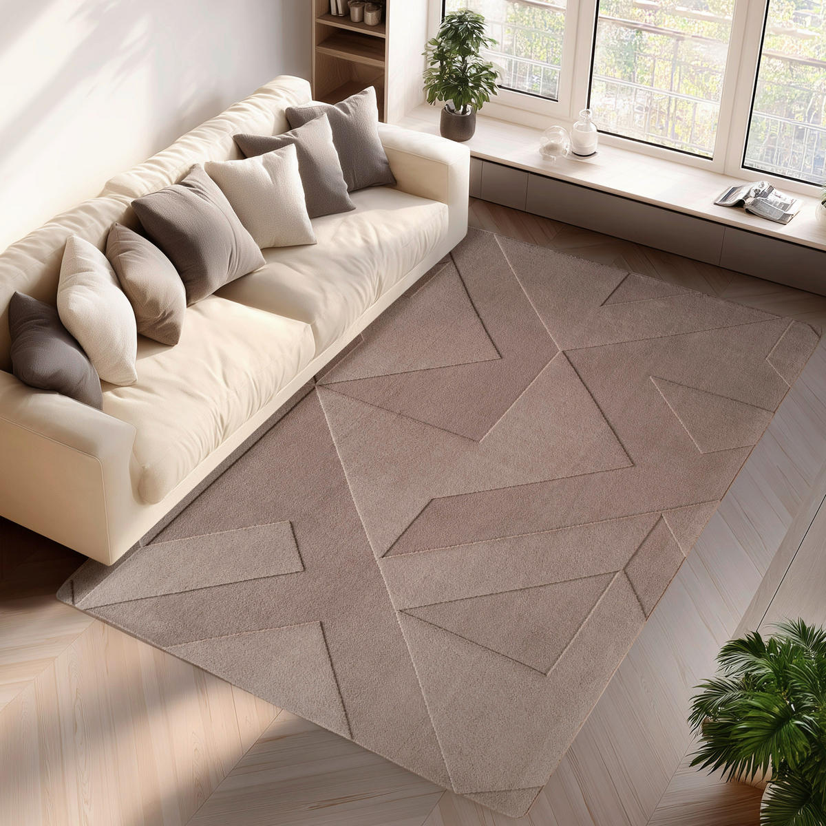 Ayyildiz Teppich POMPEI beige B/L: ca. 140x200 cm POMPEI - beige (140,00/200,00cm) - Ayyildiz
