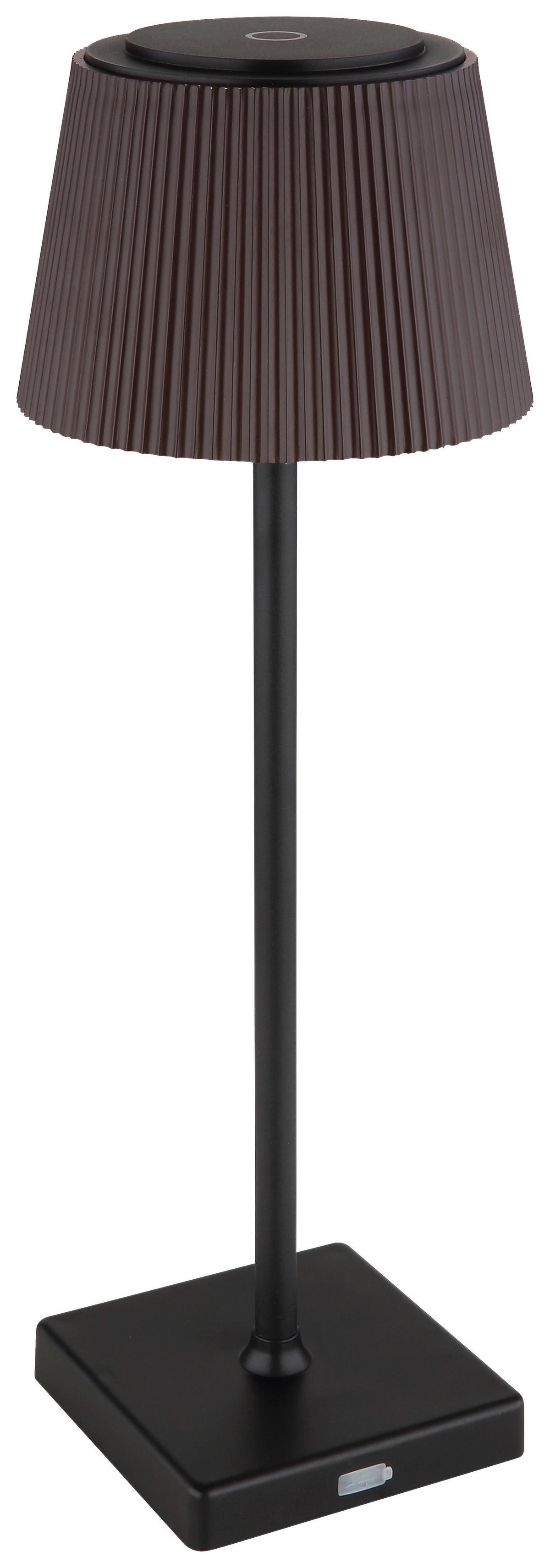 GLOBO LED-Tischleuchte braun mattschwarz Kunststoff Metall H/D: ca. 38x13 cm GREGOIR - braun/mattschwarz (13,00/38,00cm) - GLOBO