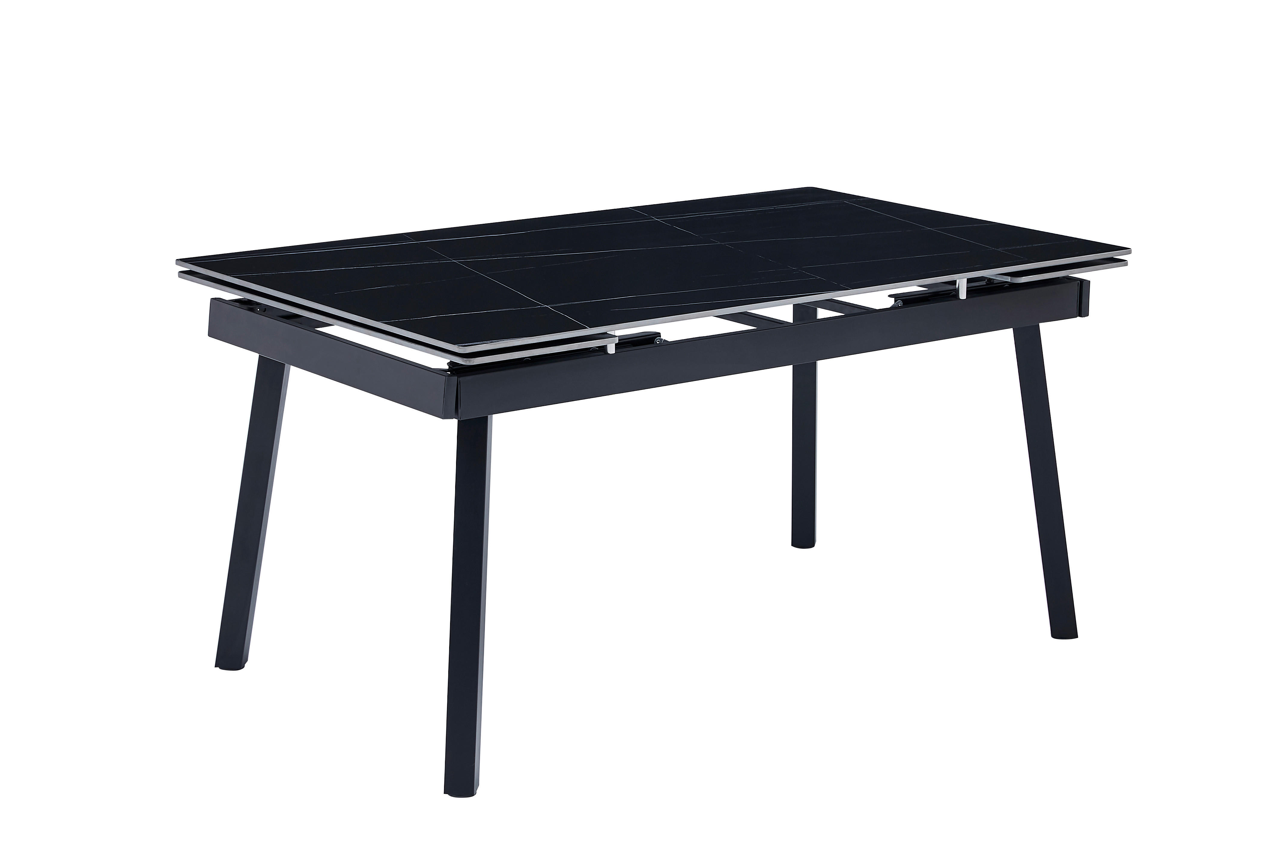 Esstisch Bilbao anthrazit Keramik Optik B/H/T: ca. 150x75x90 cm Bilbao - schwarz/anthrazit (150,00/75,00/90,00cm)