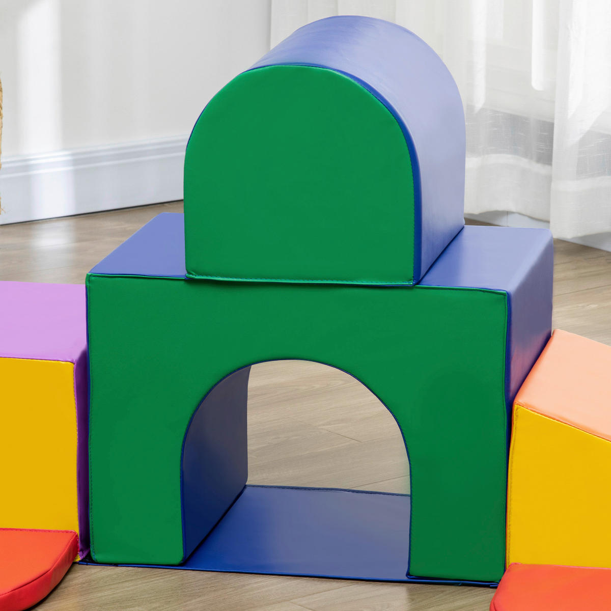HOMCOM Bausteinset B/H/L: ca. 130x40x170 cm Bausteinset - multicolor (170,00/130,00/40,00cm) - HOMCOM