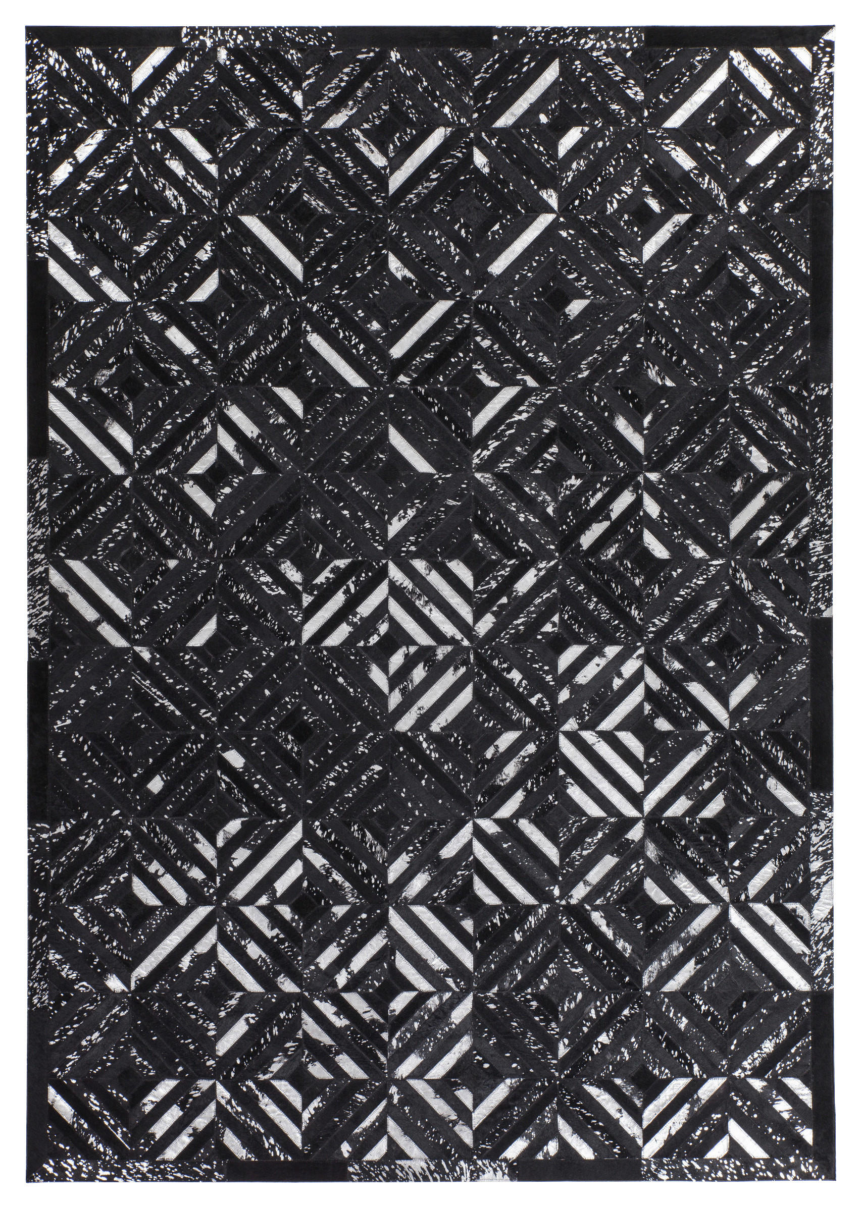 360Living Teppich Dazzle schwarz B/L: ca. 80x150 cm Dazzle - schwarz/silber (80,00/150,00cm) - 360Living