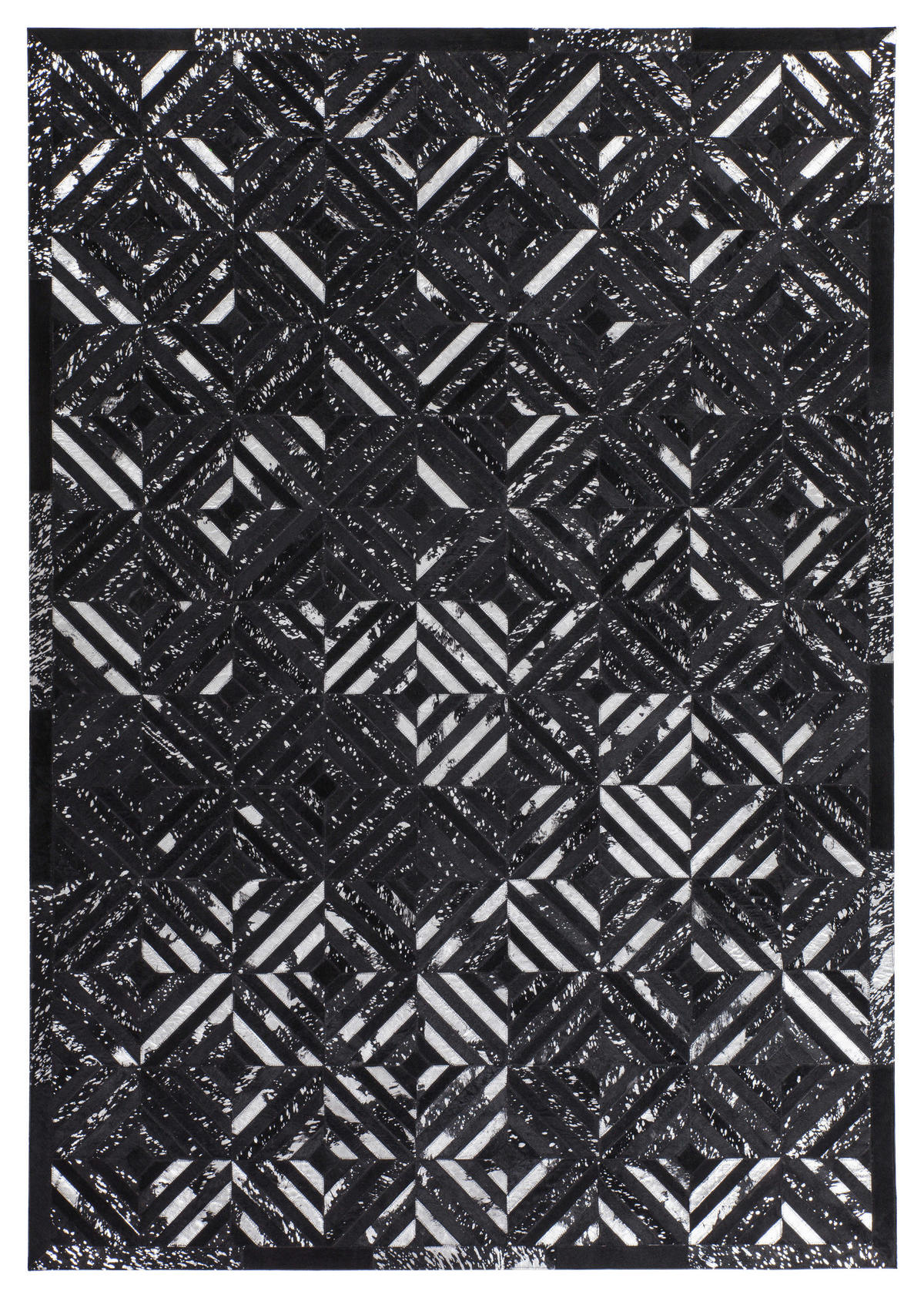 360Living Teppich Dazzle schwarz B/L: ca. 80x150 cm Dazzle - schwarz/silber (80,00/150,00cm) - 360Living