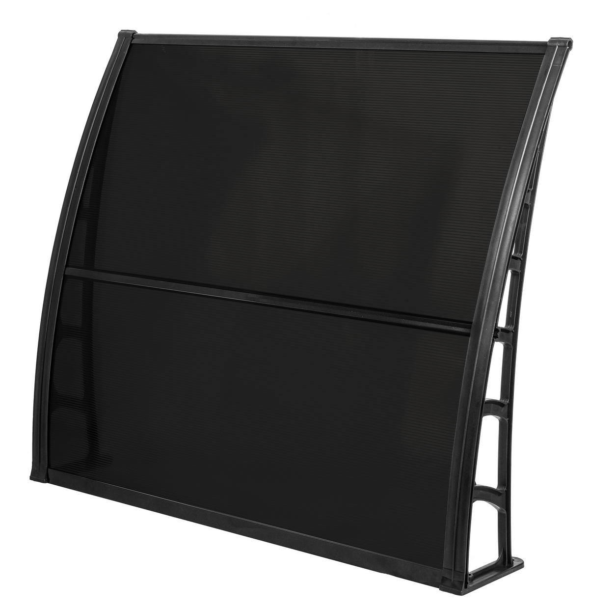 BURTAS VORDACH Vordach schwarz B/H/L: ca. 120x23x105 cm Vordach_GRDNL001 - schwarz (105,00/120,00/23,00cm) - BURTAS VORDACH