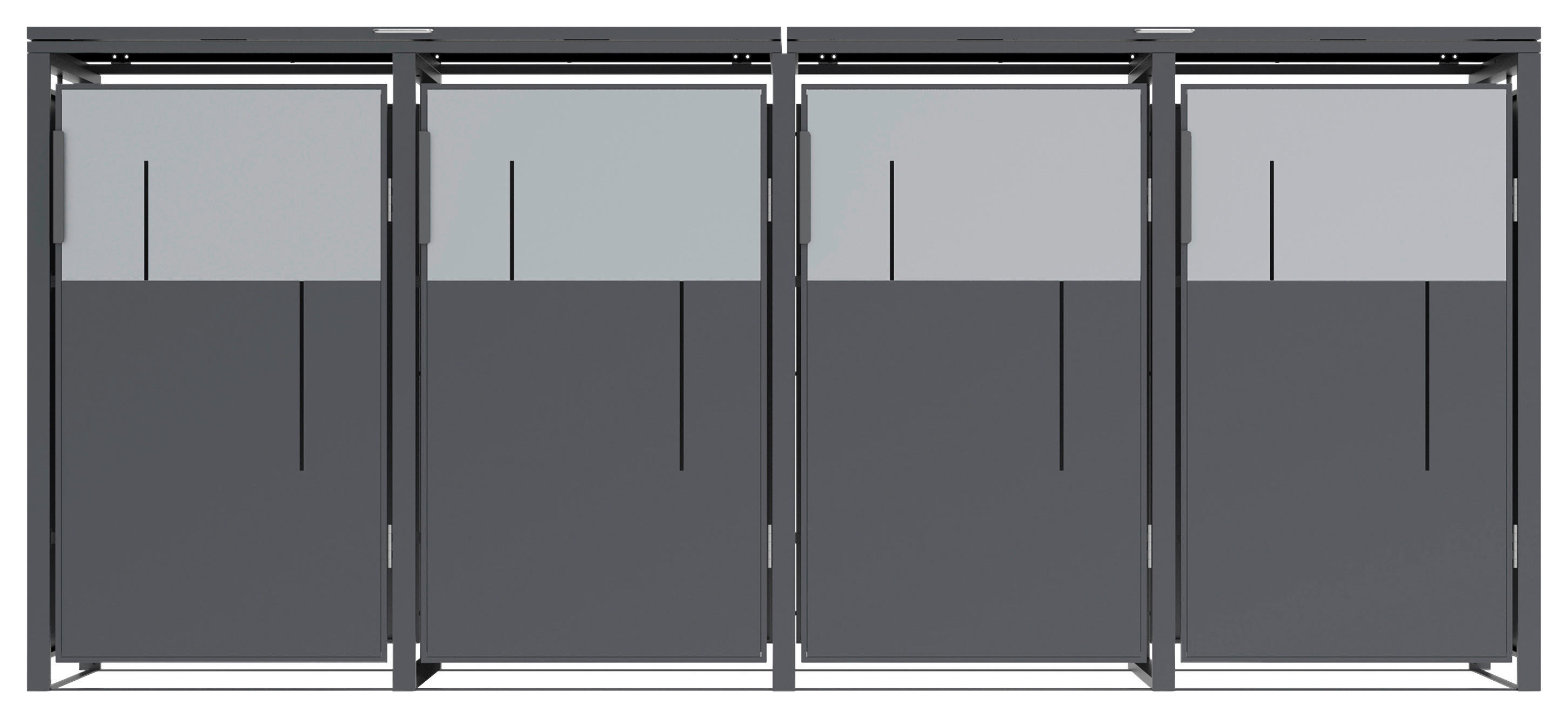 Westmann Mülltonnenbox Tonus anthrazit B/H/L: ca. 265x116x80 cm Tonus - anthrazit (80,00/265,00/116,00cm) - Westmann