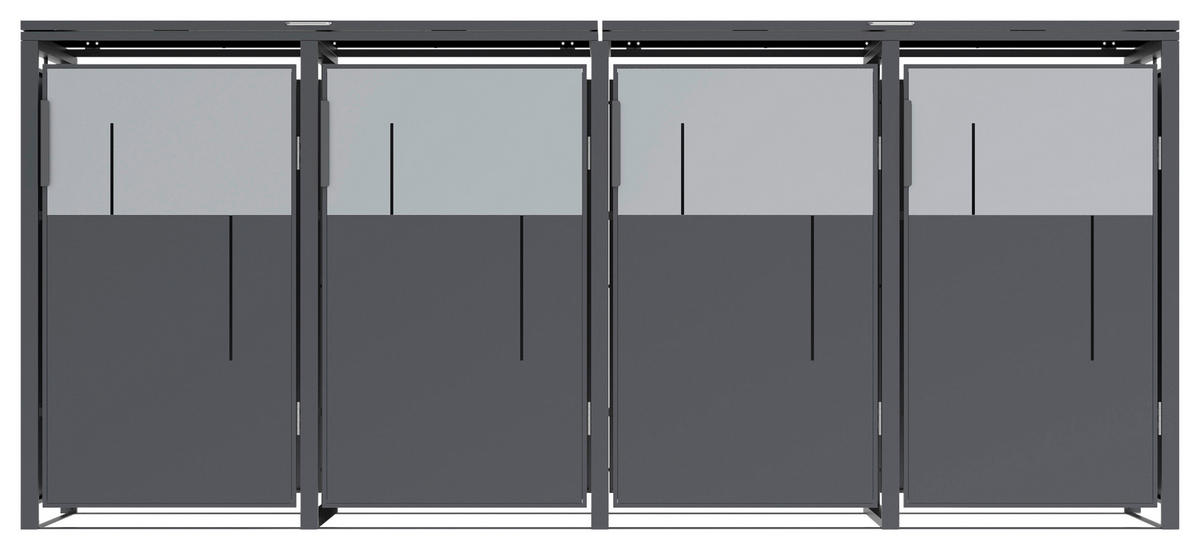 Westmann Mülltonnenbox Tonus anthrazit B/H/L: ca. 265x116x80 cm Tonus - anthrazit (80,00/265,00/116,00cm) - Westmann