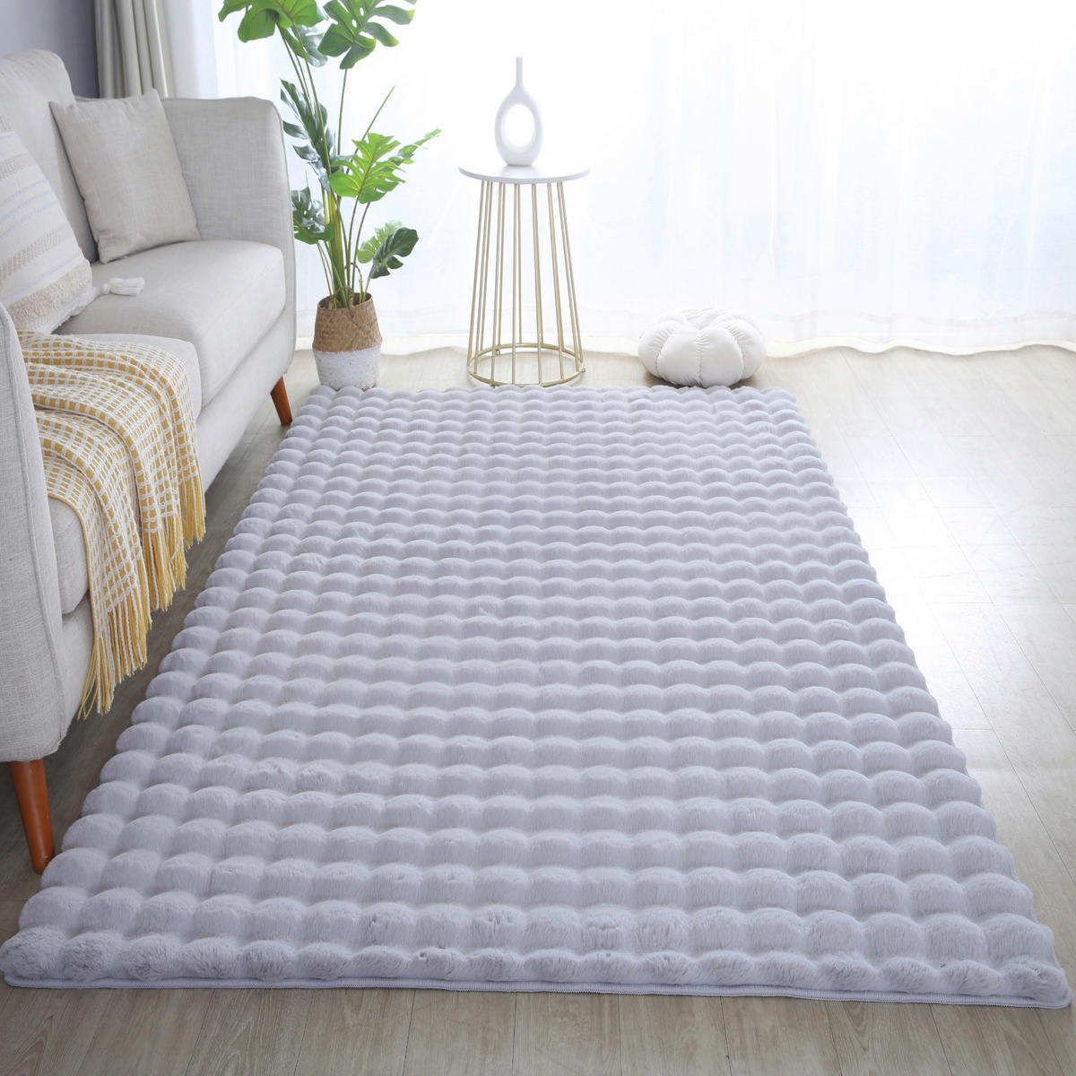 Ayyildiz Teppich AMBIANCE silber B/L: ca. 140x200 cm AMBIANCE - silber (140,00/200,00cm) - Ayyildiz