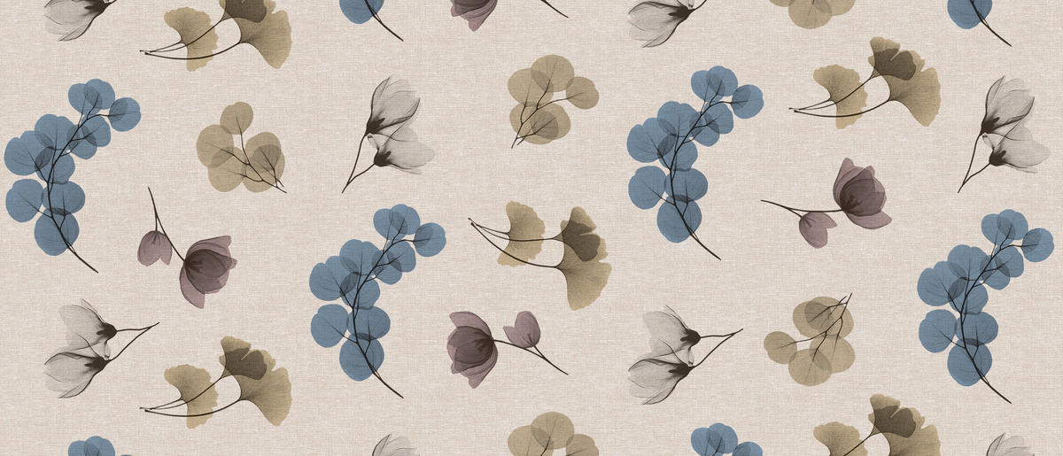 Milano Abwaschbarer Tischbelag Ginko Natur leinen B: ca. 140 cm Ginko Natur - leinen (140,00cm) - Milano