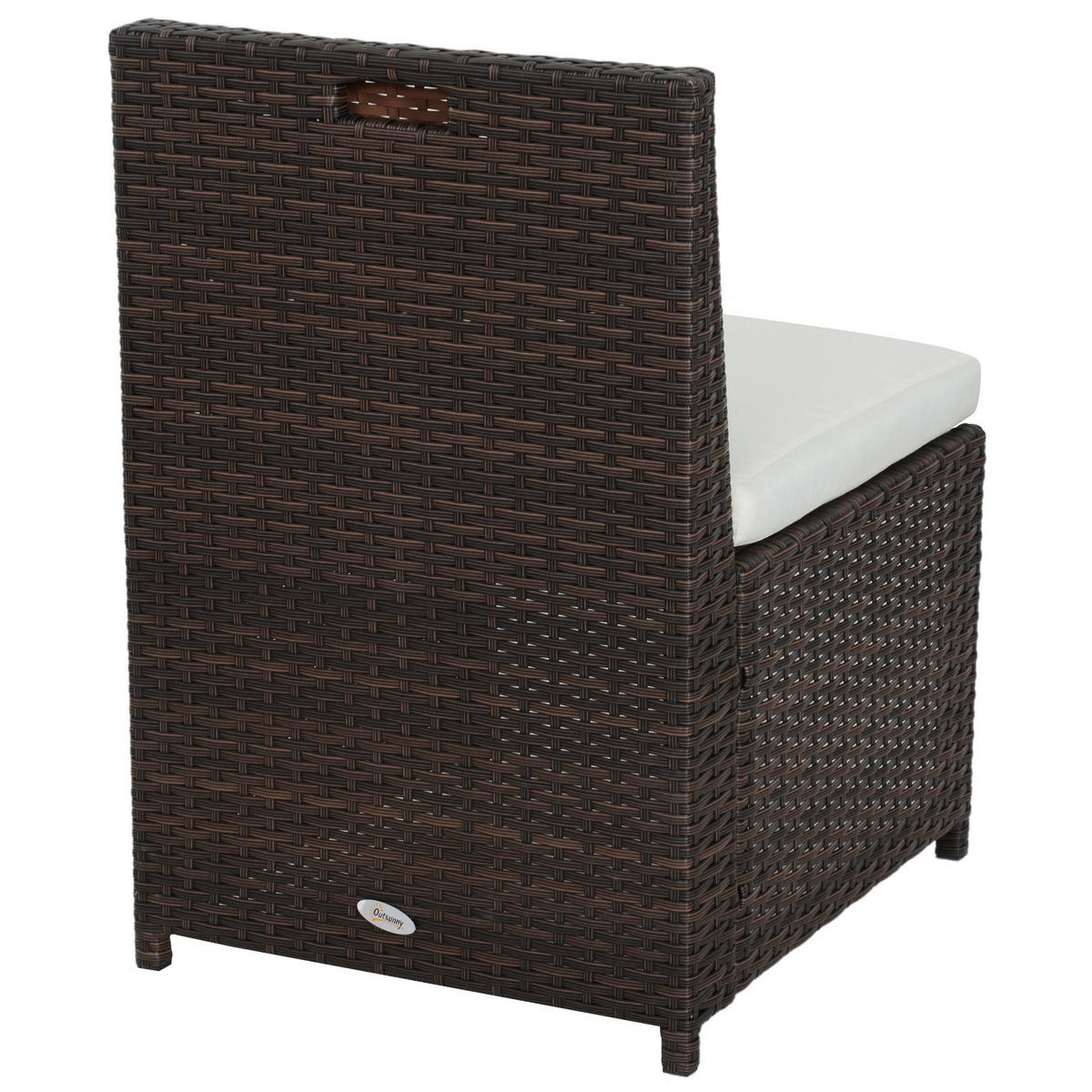 Outsunny Garnitur braun Polyrattan Polyrattan_Garnitur_5tlg. - braun/creme - Outsunny