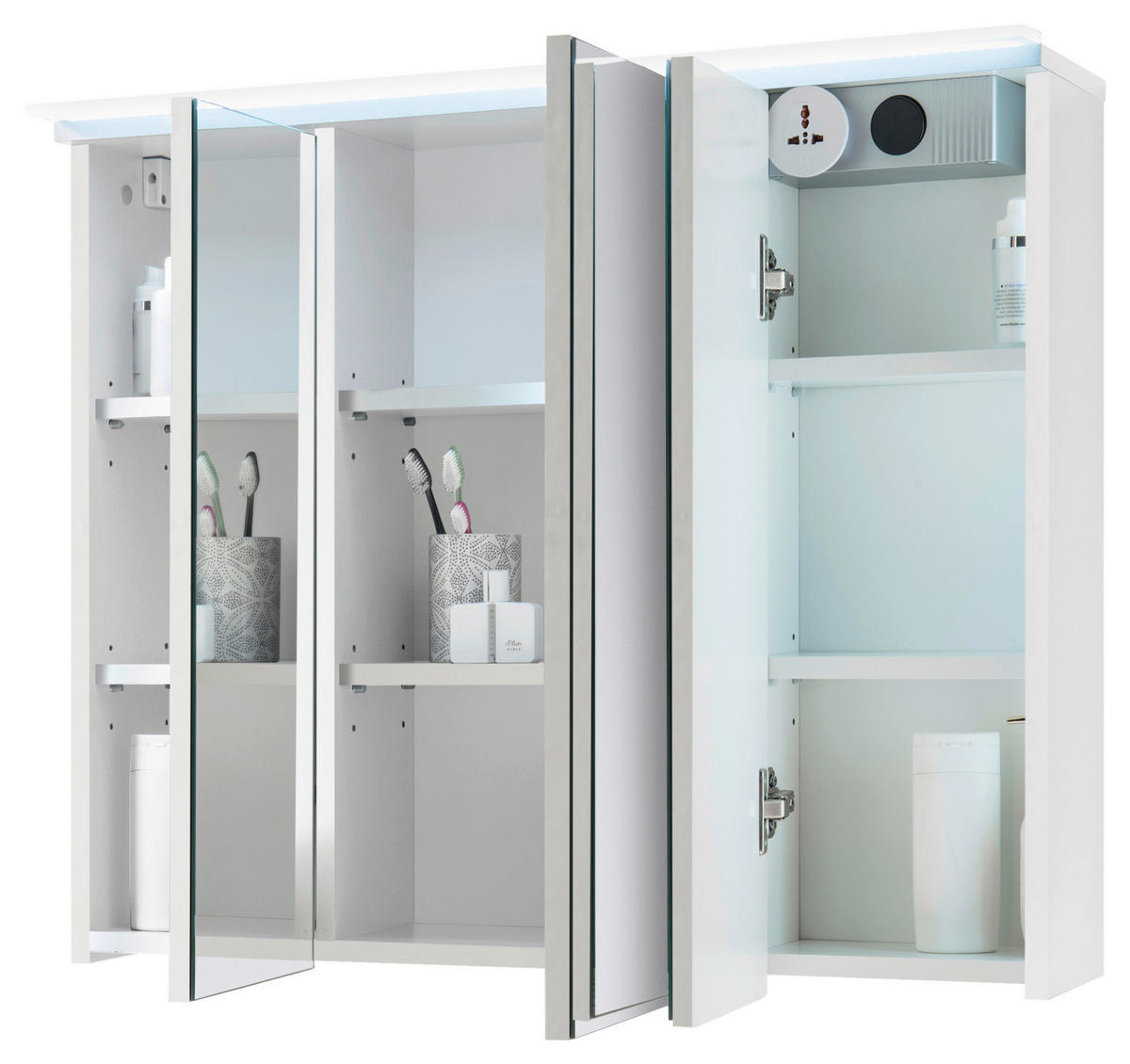 Spiegelschrank Four weiß B/H/T: ca. 80x68x23 cm Four - weiß (80,00/68,00/23,00cm)