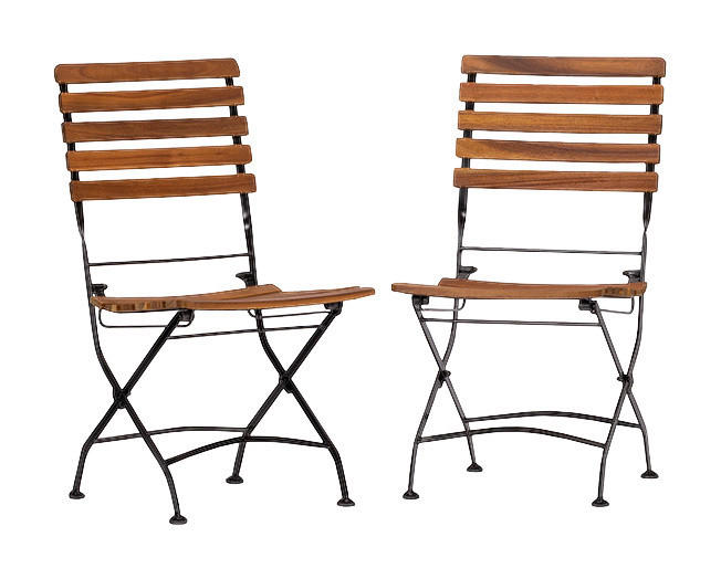 Acamp Klappsessel-Set Lindau schwarz Eisen B/H/T: ca. 45x88x57 cm Lindau - natur/schwarz (45,00/88,00/57,00cm) - Acamp