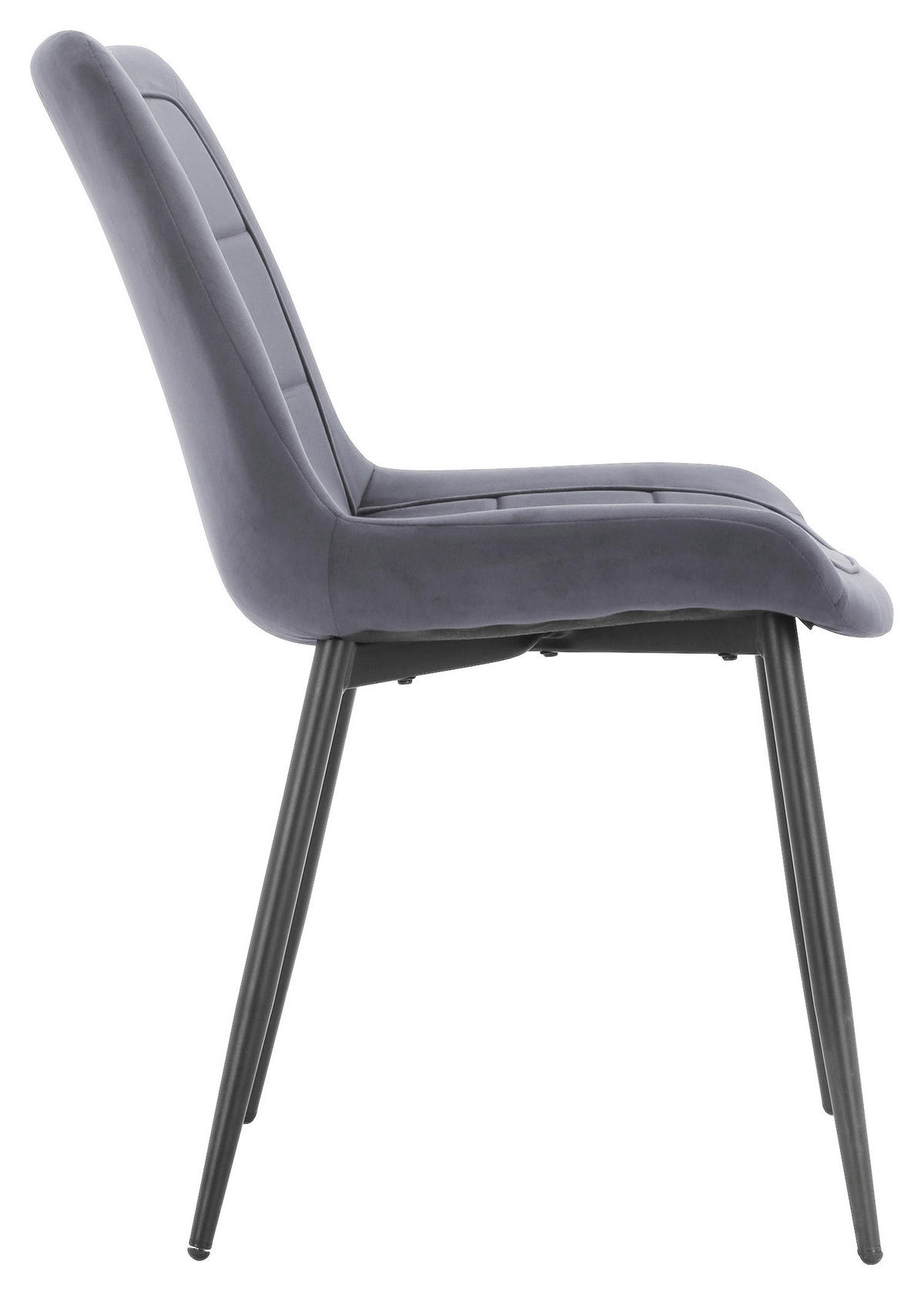 Stuhl KIRA grau Webstoff B/T: ca. 52x82,5 cm KIRA - schwarz/grau (52,00/82,50cm)