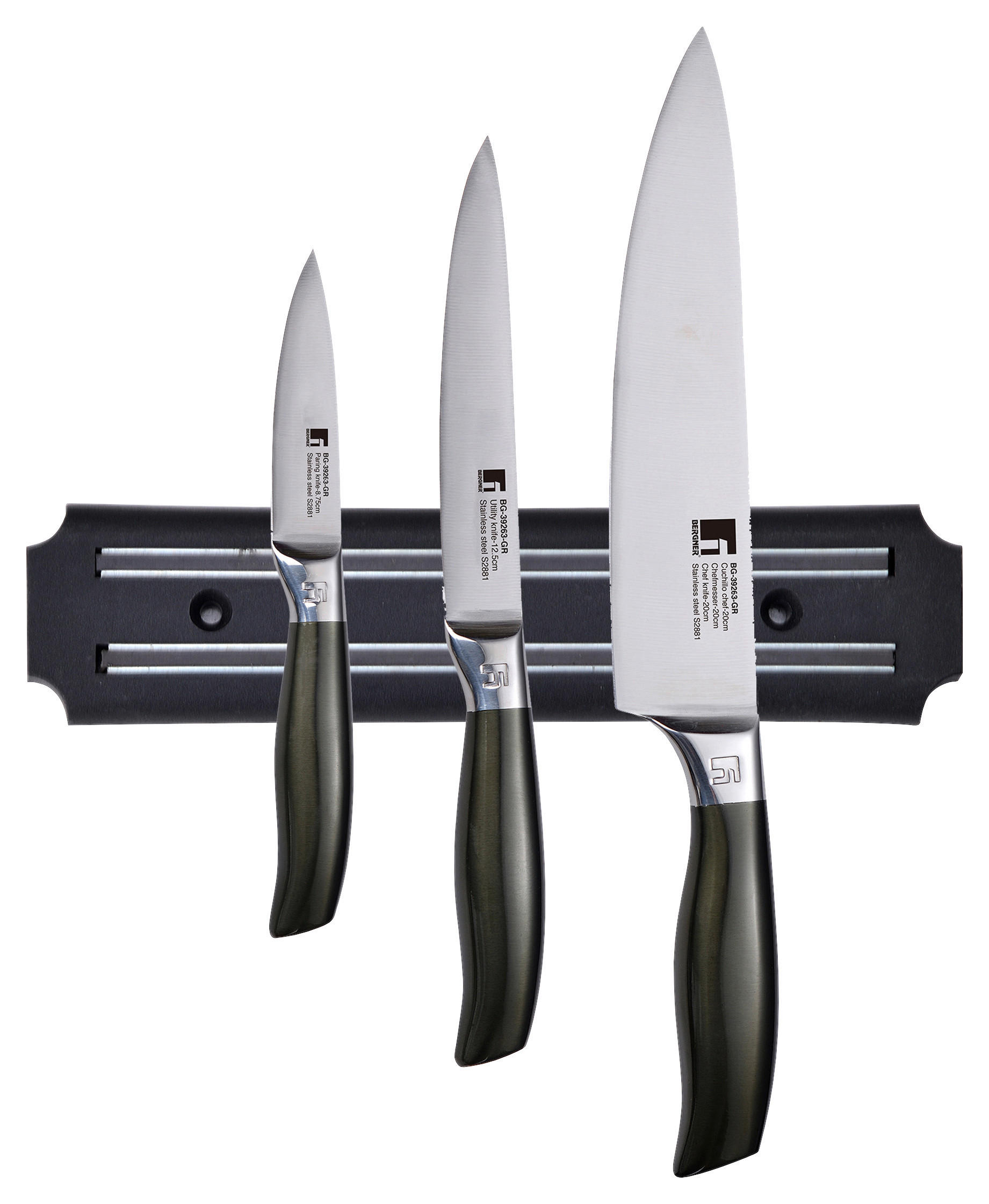 BERGNER Messerset Midnight schwarz Edelstahl 4 tlg. Midnight - schwarz - BERGNER