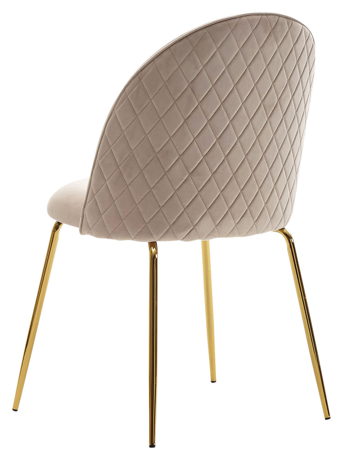 Stuhl beige gold Stoff Eisen B/H/T: ca. 53x86x50 cm Esszimmerstuhl - gold/beige (53,00/86,00/50,00cm) - Wohnling