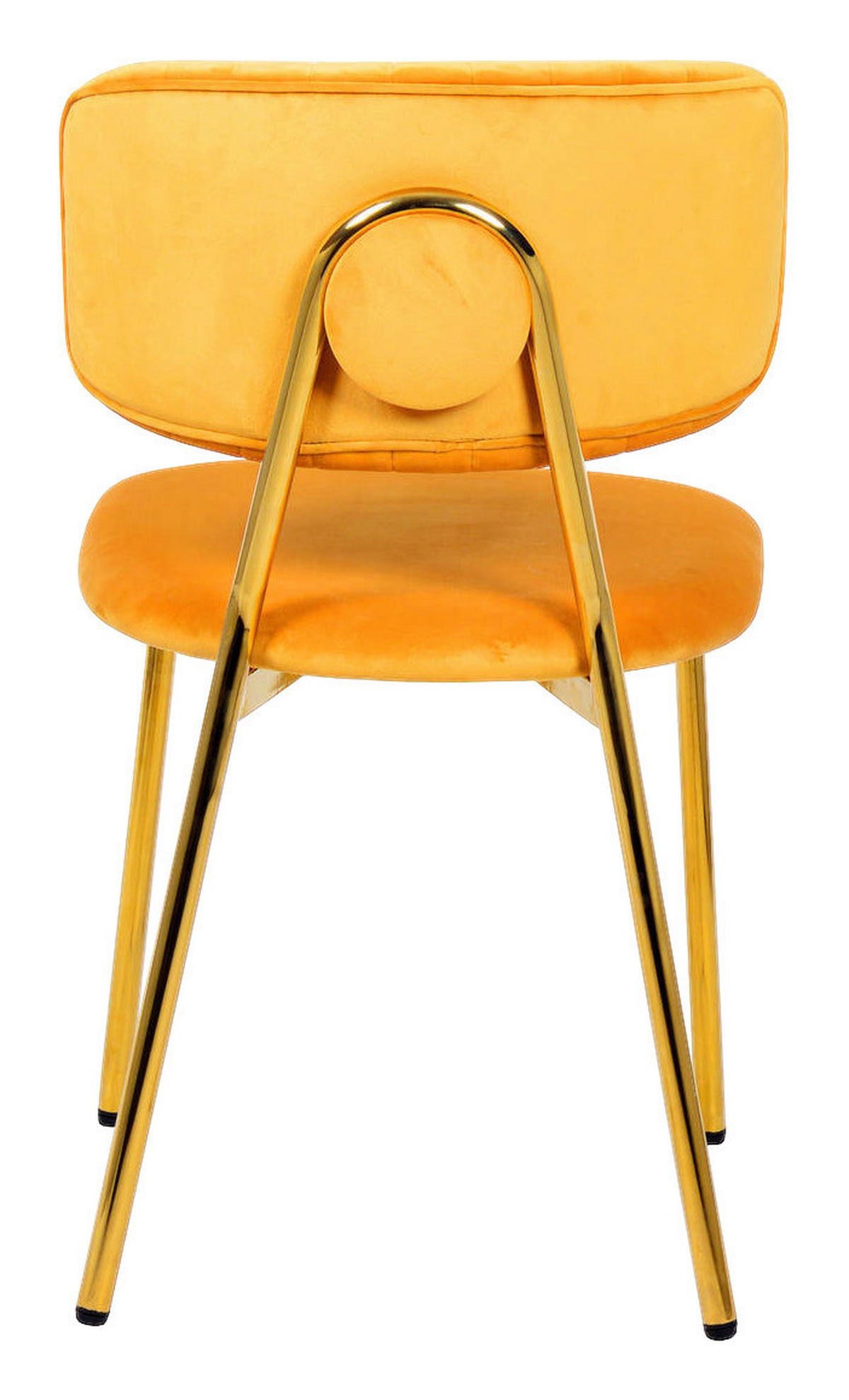 Stuhl Kian 100 2er-Set orange Microfaser B/H/T: ca. 47x80x51 cm Kian 100 2er-Set - gold/orange (47,00/80,00/51,00cm) - 360 Living
