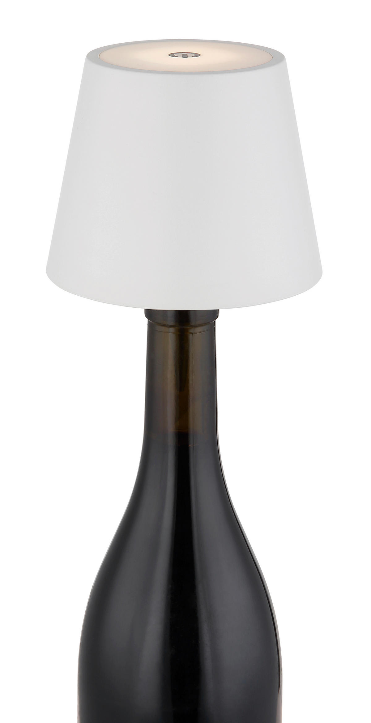 GLOBO LED-Tischleuchte Opal weiß Kunststoff Metall H/D: ca. 36x11,5 cm VANNIE I - weiß/Opal (11,50/36,00cm) - GLOBO