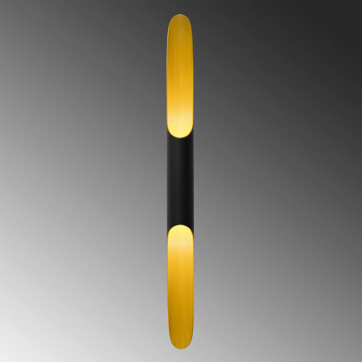 Opviq Wandleuchte Efsun schwarz Glas Metall B/H/T/L/D: ca. 12x100x12x10x10 cm E14 1 Brennstellen Efsun - schwarz (10,00/12,00/100,00cm) - Opviq