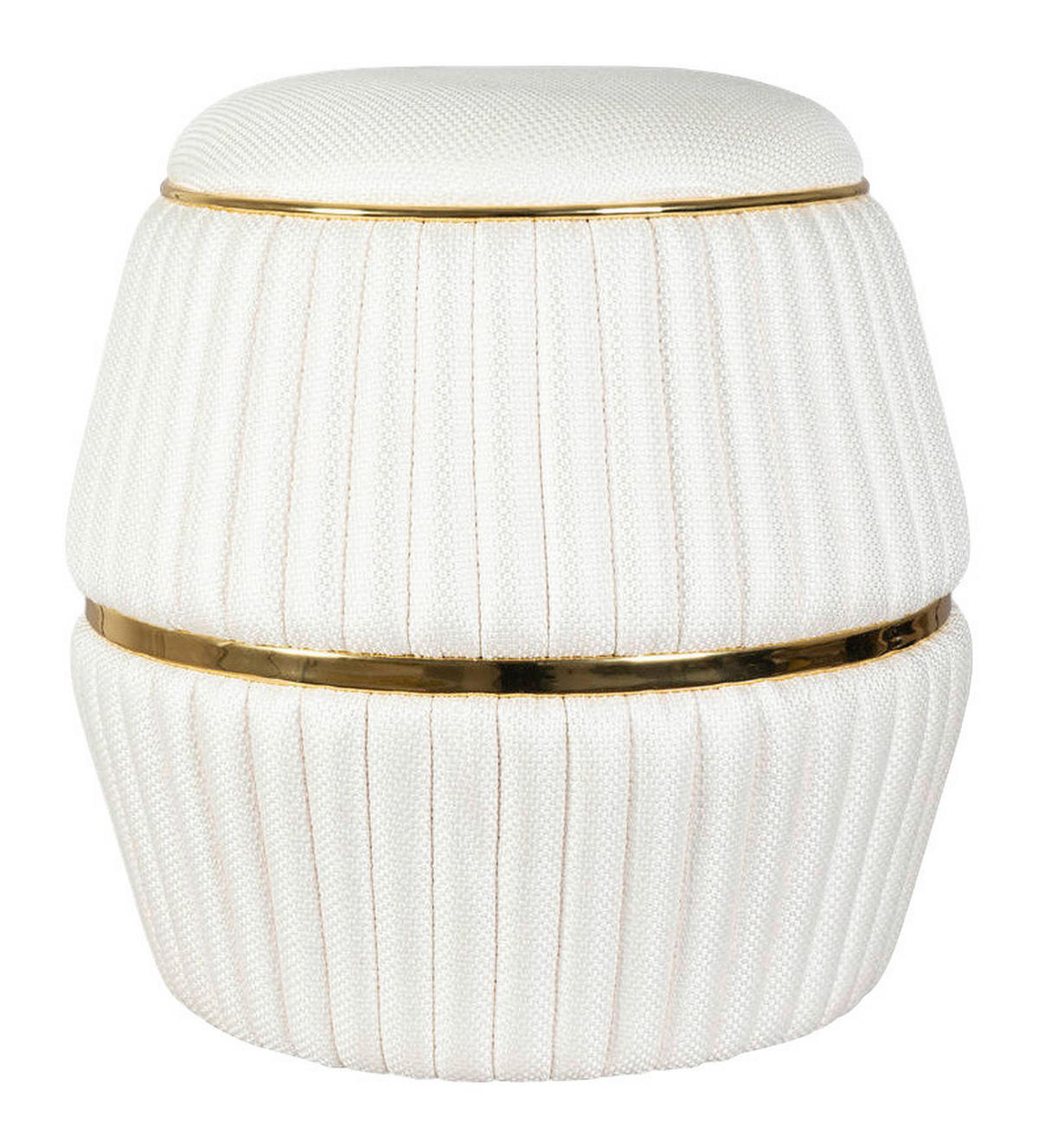 360 Living Hocker Doric 220 elfenbein gold H/D: ca. 53x51,5 cm Doric 220 - gold/elfenbein (51,50/53,00cm) - 360 Living