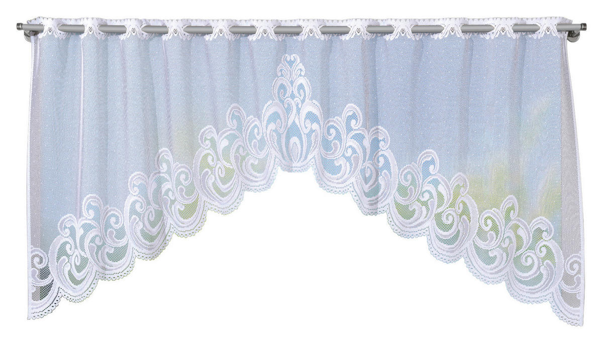 Scheibengardine Belize weiß B/L: ca. 140x50 cm Belize - weiß (140,00/50,00cm) - POCOline