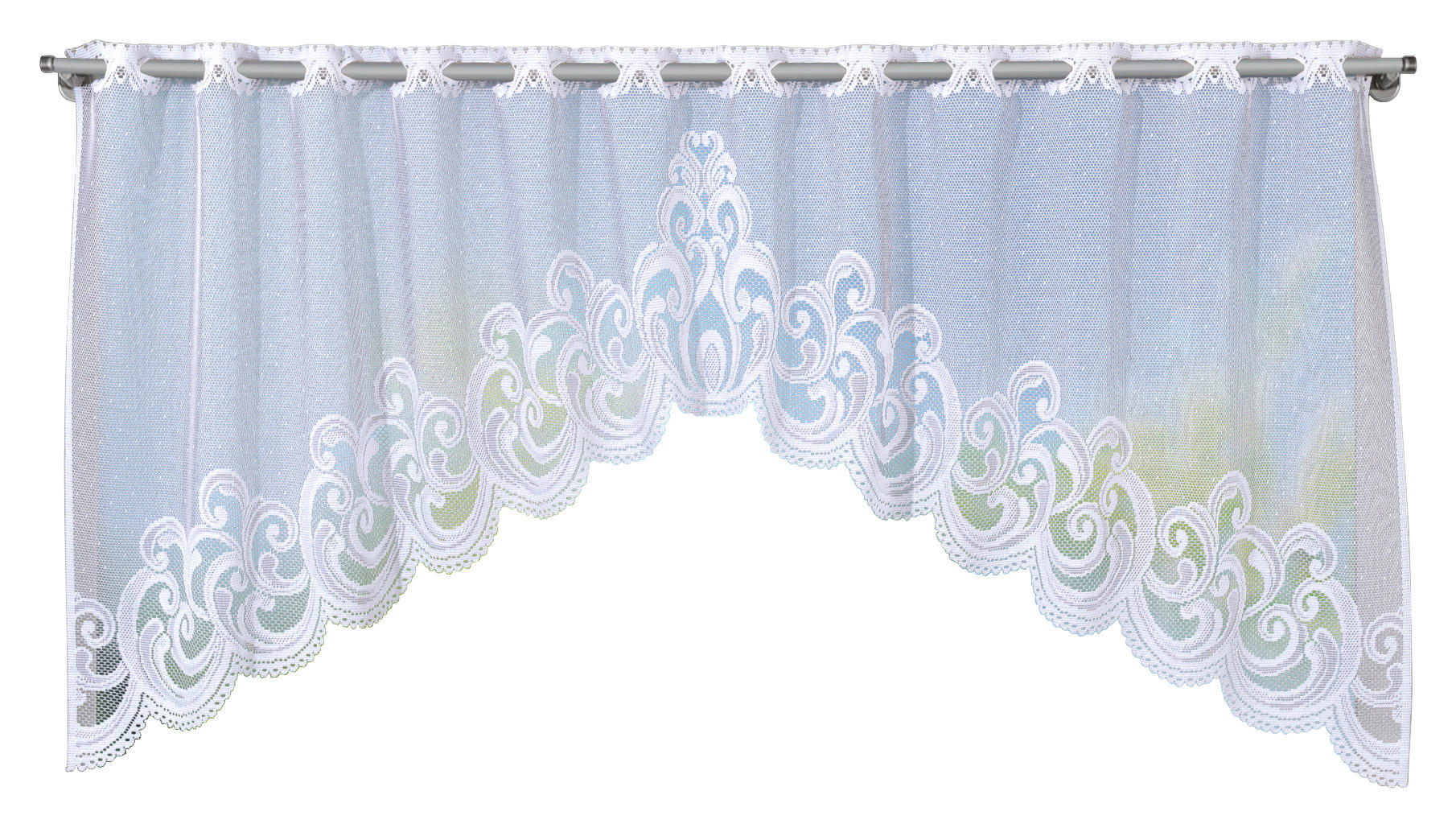 Thumbnail - POCOline Scheibengardine Belize weiß B/L: ca. 140x50 cm