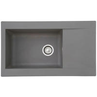 Respekta Einbauspüle Denver 86 x 50 G Beton grau Mineralite B/H/T: ca. 86x20x50 cm Denver 86 x 50 G - Beton/grau (86,00/20,00/50,00cm) - Respekta