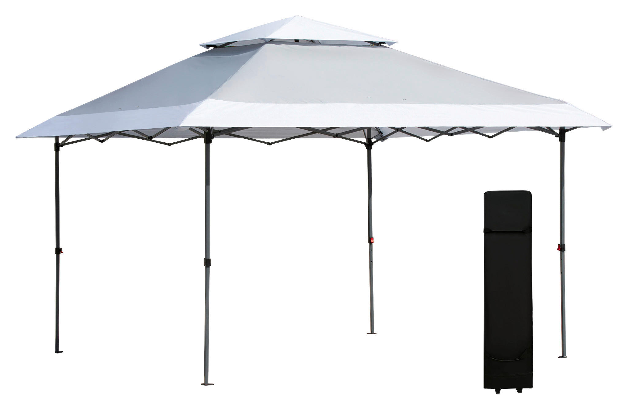 Outsunny Pop-Up-Pavillon grau Stahl B/H/L: ca. 350x298x350 cm günstig online kaufen