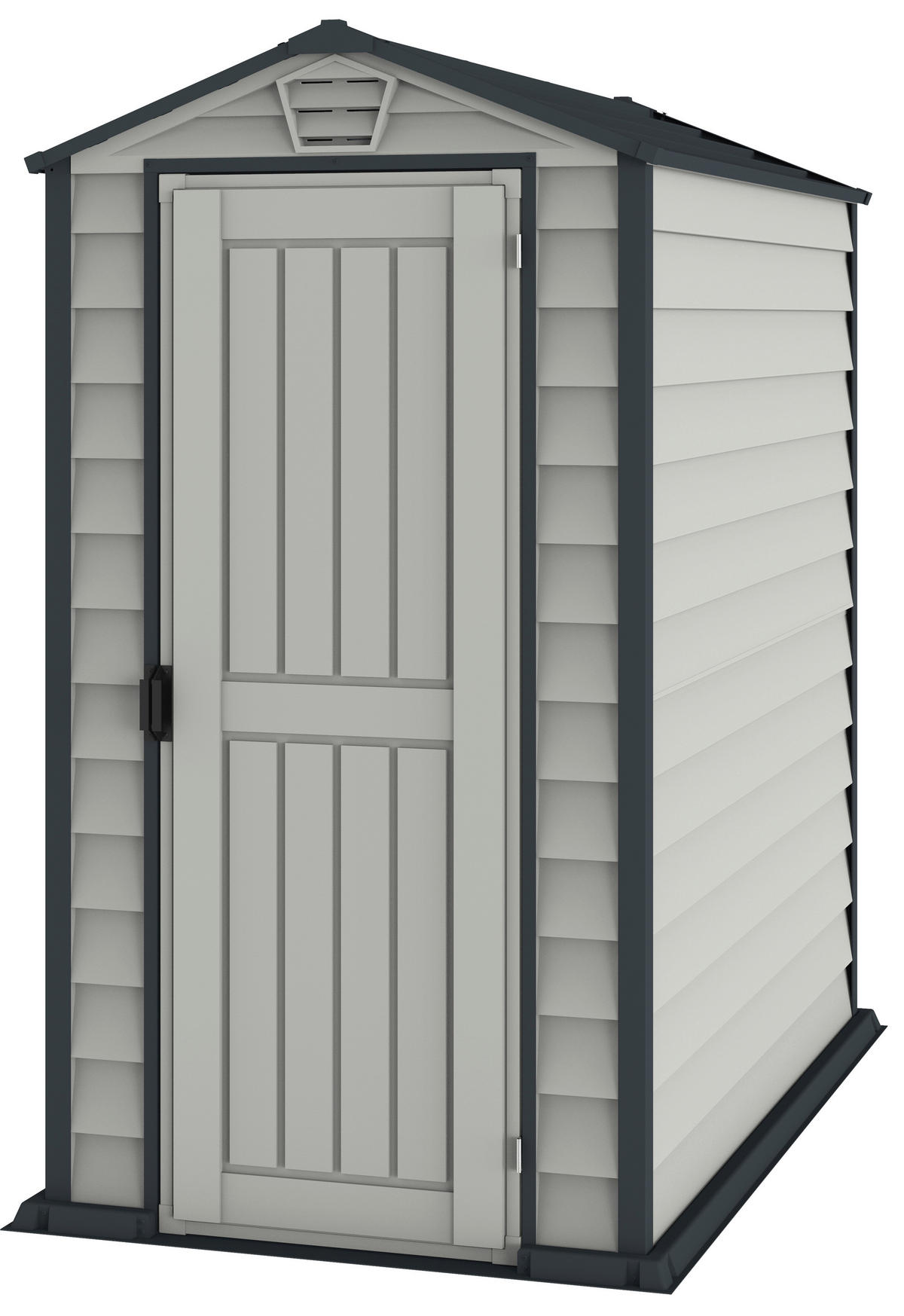 VCM Gerätehaus grau B/H/L: ca. 104x192x180 cm Gerätehaus mit Drehtür - grau (180,00/104,00/192,00cm) - VCM