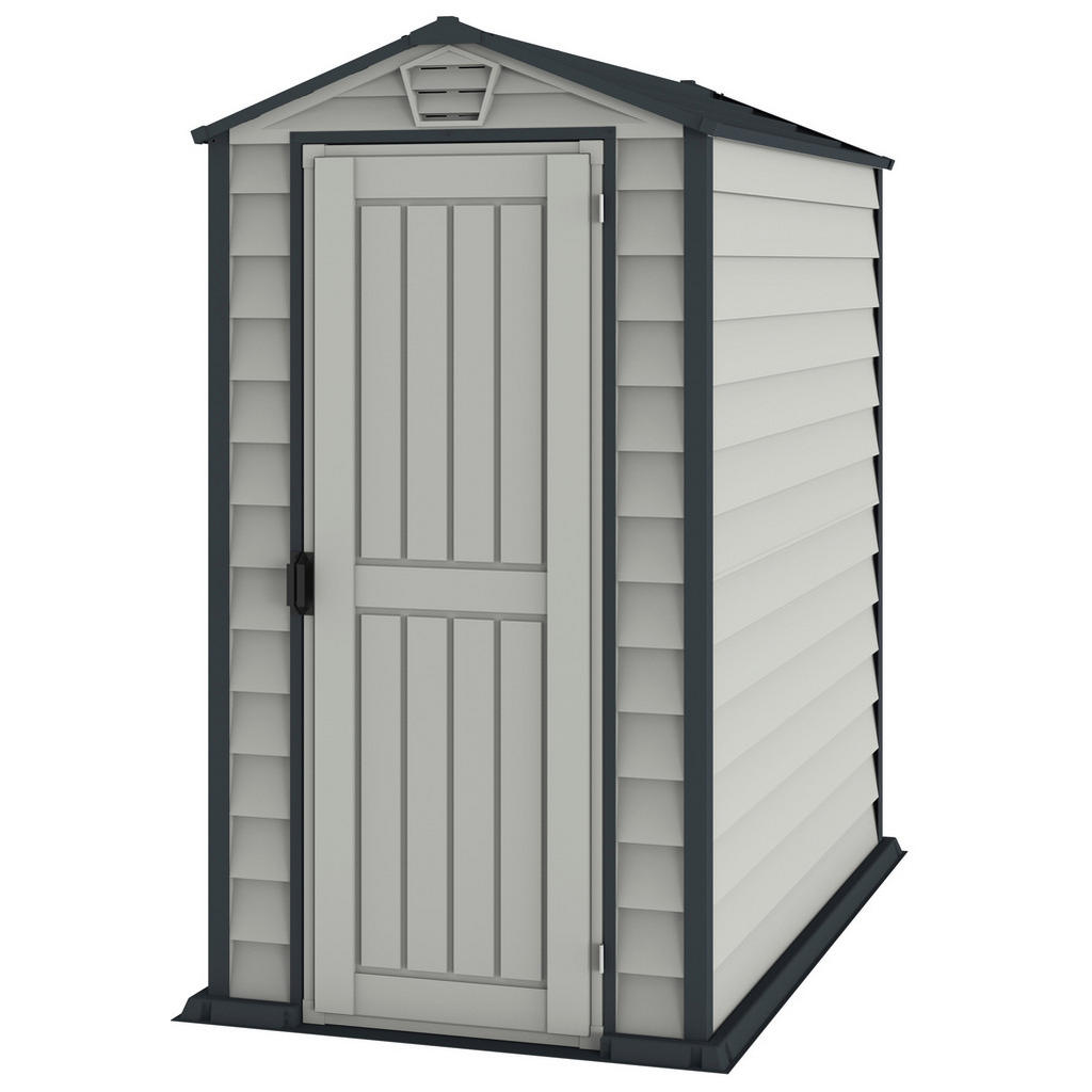 VCM Gerätehaus grau Kunststoff B/H/L: c... VCM Gerätehaus grau Kunststoff B/H/L: c...