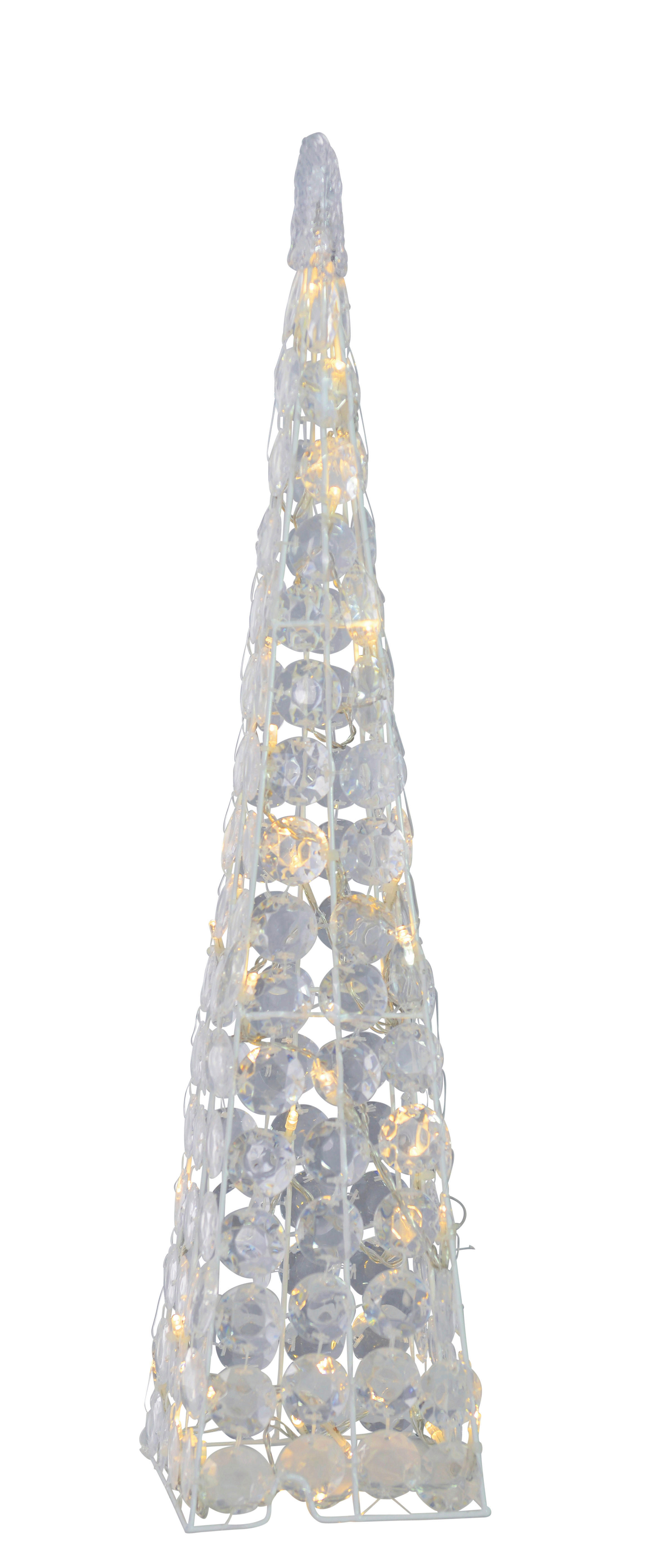 Näve Leuchten LED-Dekoartikel transparent Kunststoff B/H/T: ca. 13,5x45x13,5 cm LED Acryl Pyramide - transparent (13,50/45,00/13,50cm) - Näve Leuchten