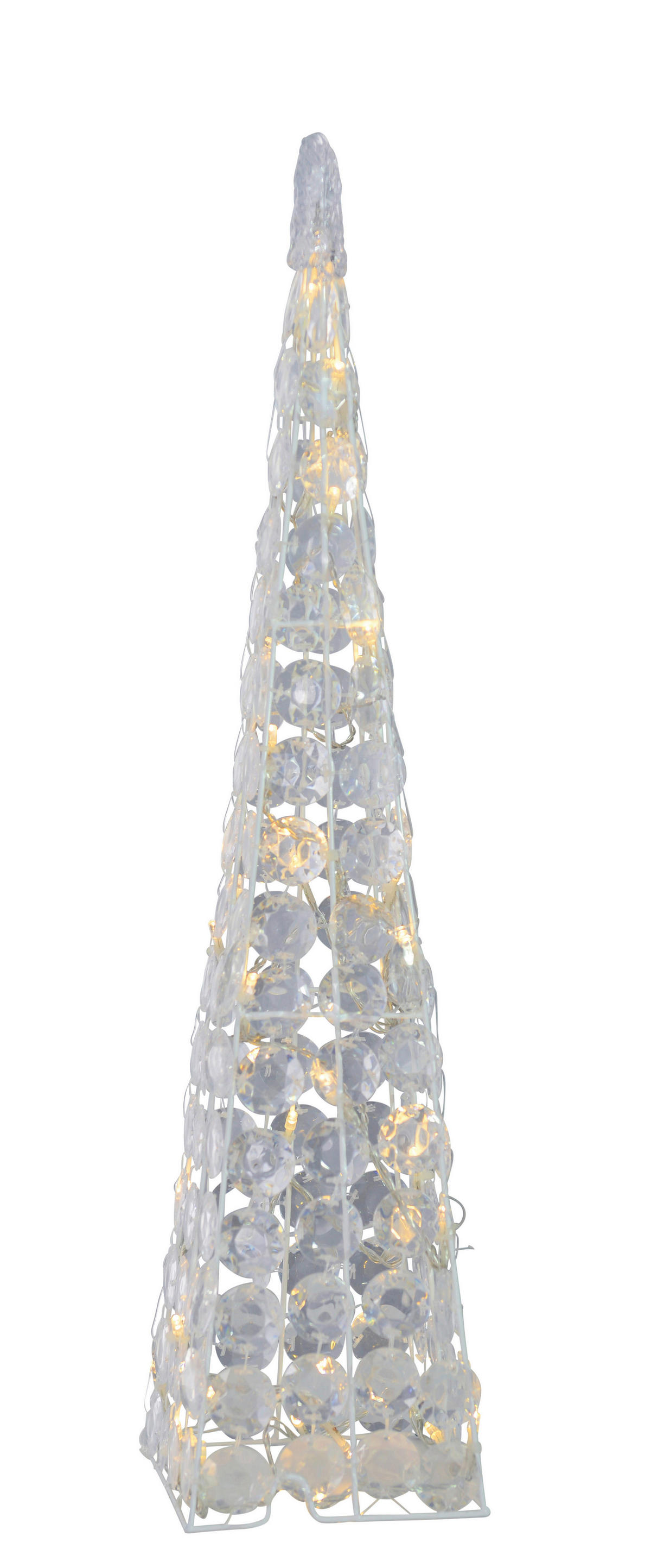 Näve Leuchten LED-Dekoartikel transparent Kunststoff B/H/T: ca. 13,5x45x13,5 cm LED Acryl Pyramide - transparent (13,50/45,00/13,50cm) - Näve Leuchten