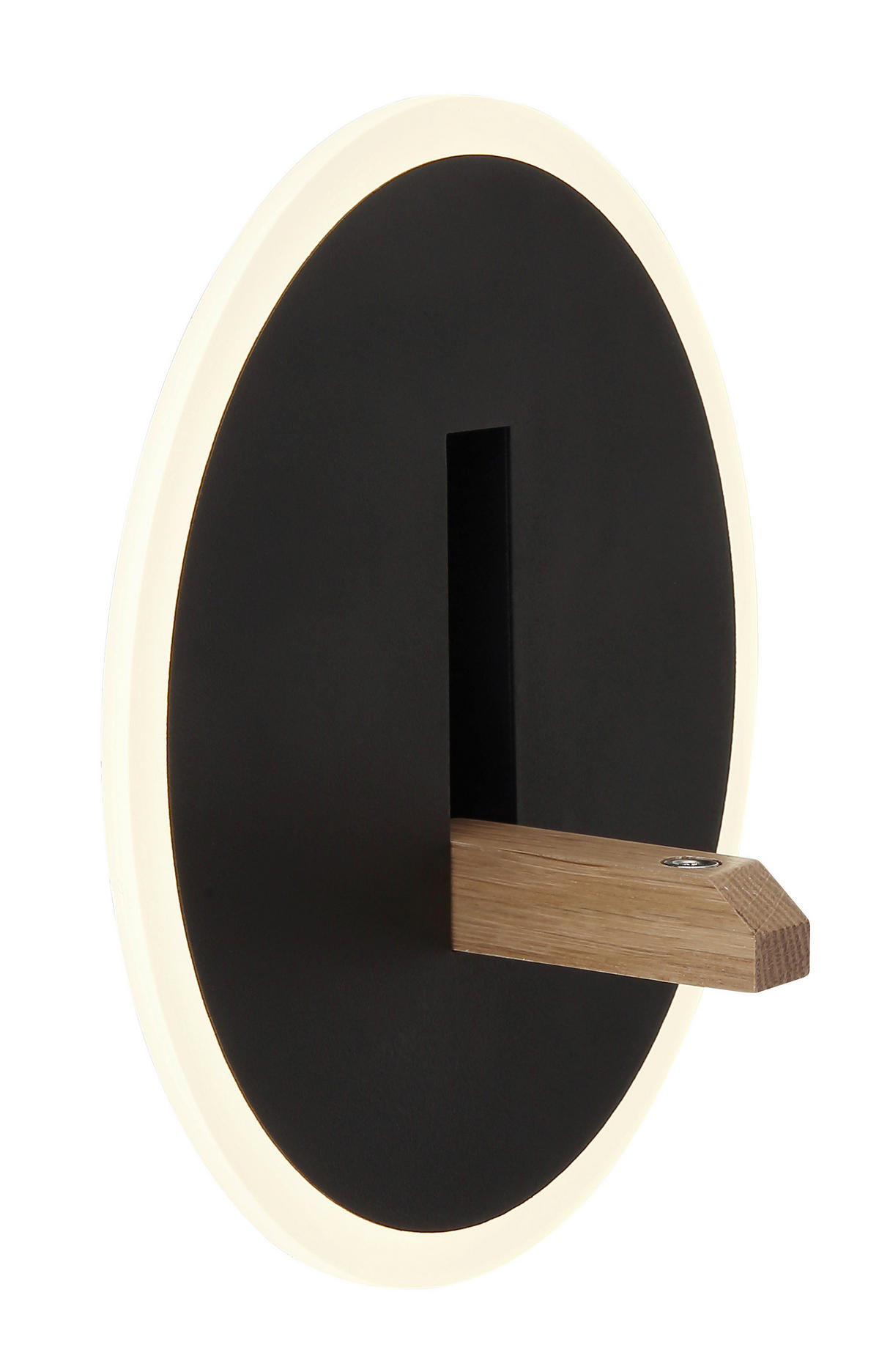 GLOBO LED-Wandleuchte AVERY 78410B Opal mattschwarz dunkelbraun Holz Kunststoff Metall L/D: ca. 3x20,5 cm 1 Brennstellen AVERY - dunkelbraun/Opal (20,50cm) - GLOBO
