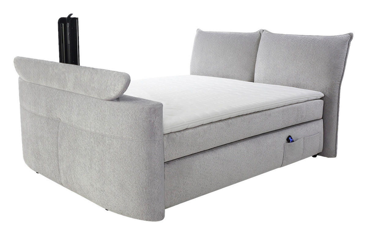 Boxspringbett  hellgrau Liegefläche B/L: ca. 180x200 cm Trailer_Mix_Boxspringbett - hellgrau (207,00/114,00/254,00cm)